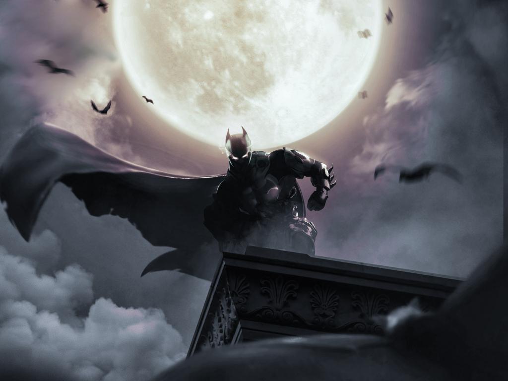 1024x768 Desktop wallpaper the batman, bosslogic art, night, HD image, picture, background, da4c8e