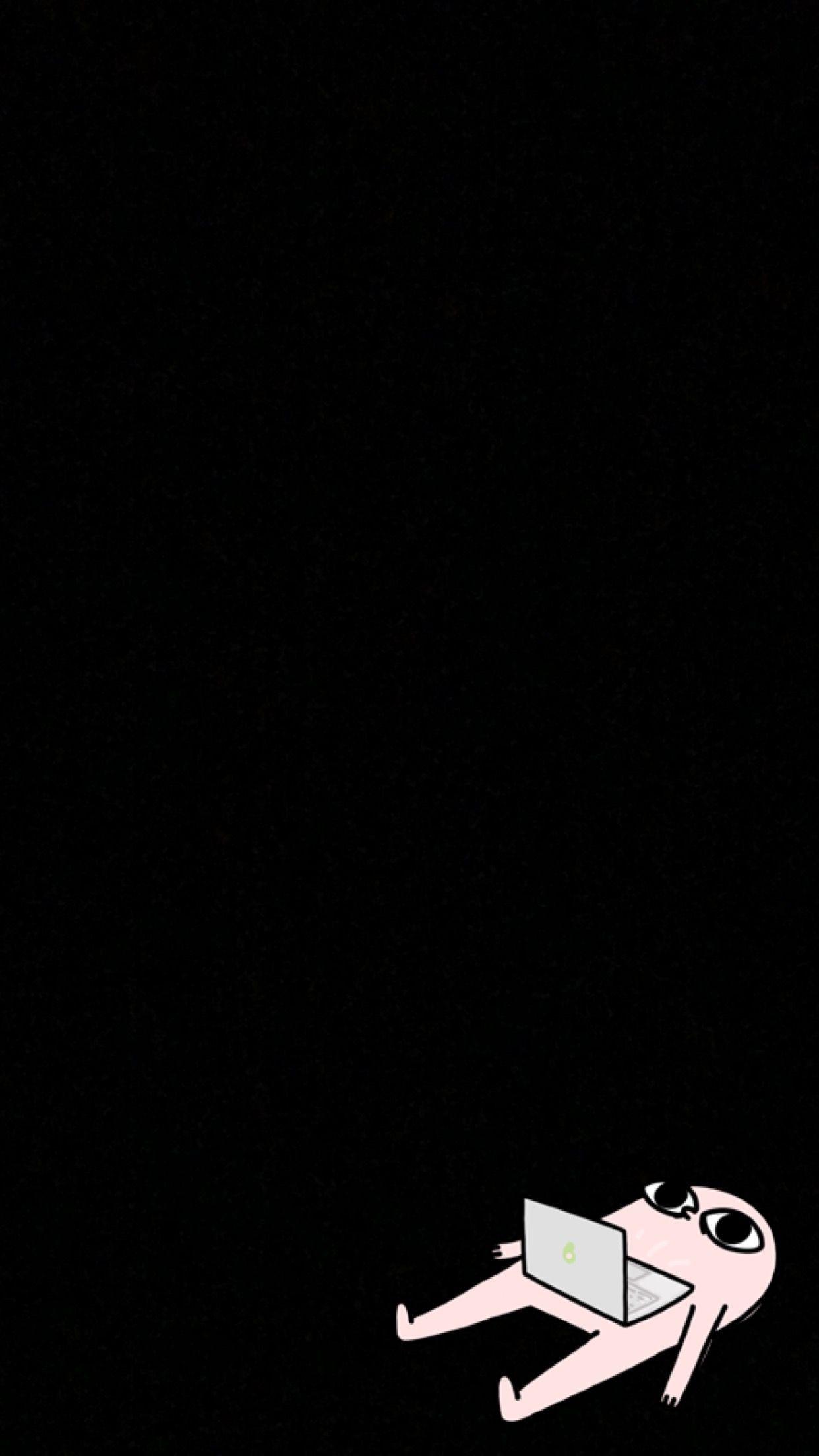 1242x2208 Aesthetic Black Space Wallpaper