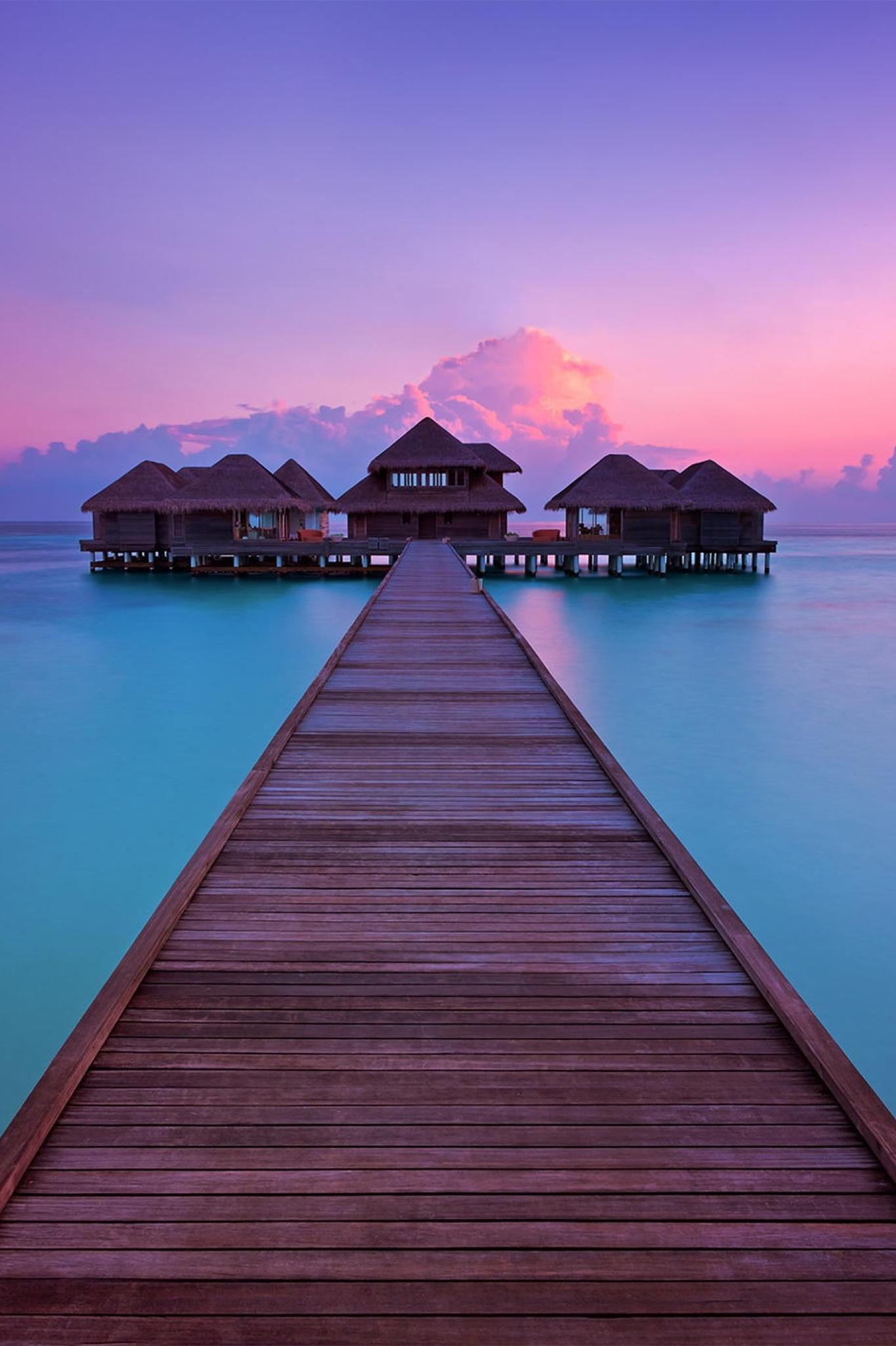 1365x2048 travel wallpaper hd, sky, pier, horizon, sea, ocean, dock, dusk, tropics, boardwalk, calm