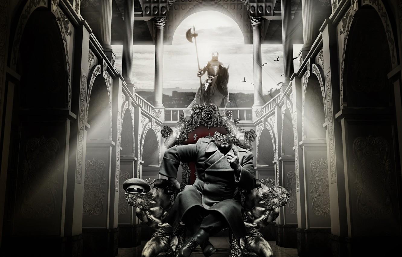 1332x850 Wallpaper horse, knight, the throne, dolar, BossLogic, Need For Greed image for desktop, section игры