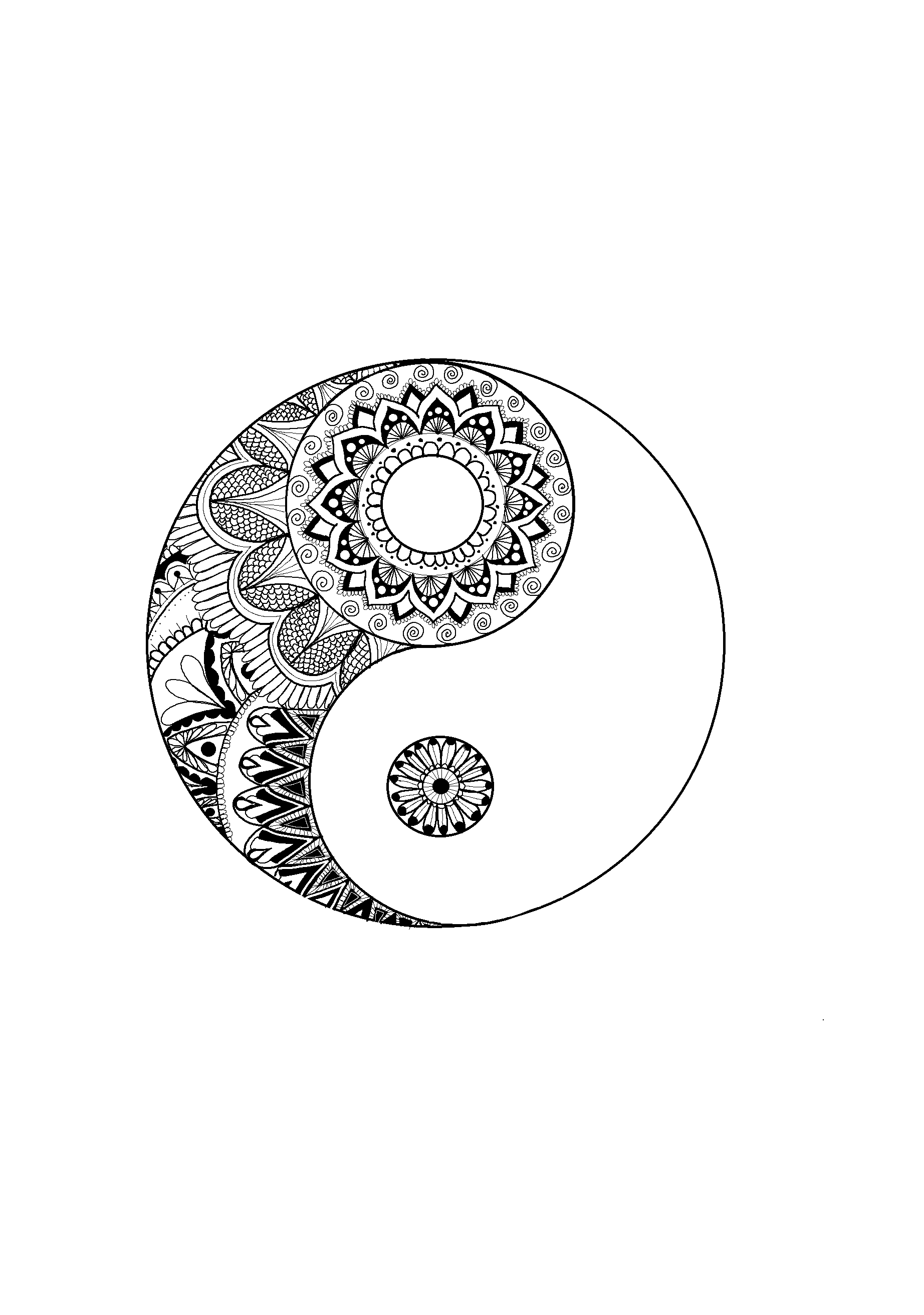 1844x2624 Ying Yang/ Mandalas/ Fondo De Pantalla. Ying Yang Tattoo, Yin Yang Tattoos, Yin Yang Art