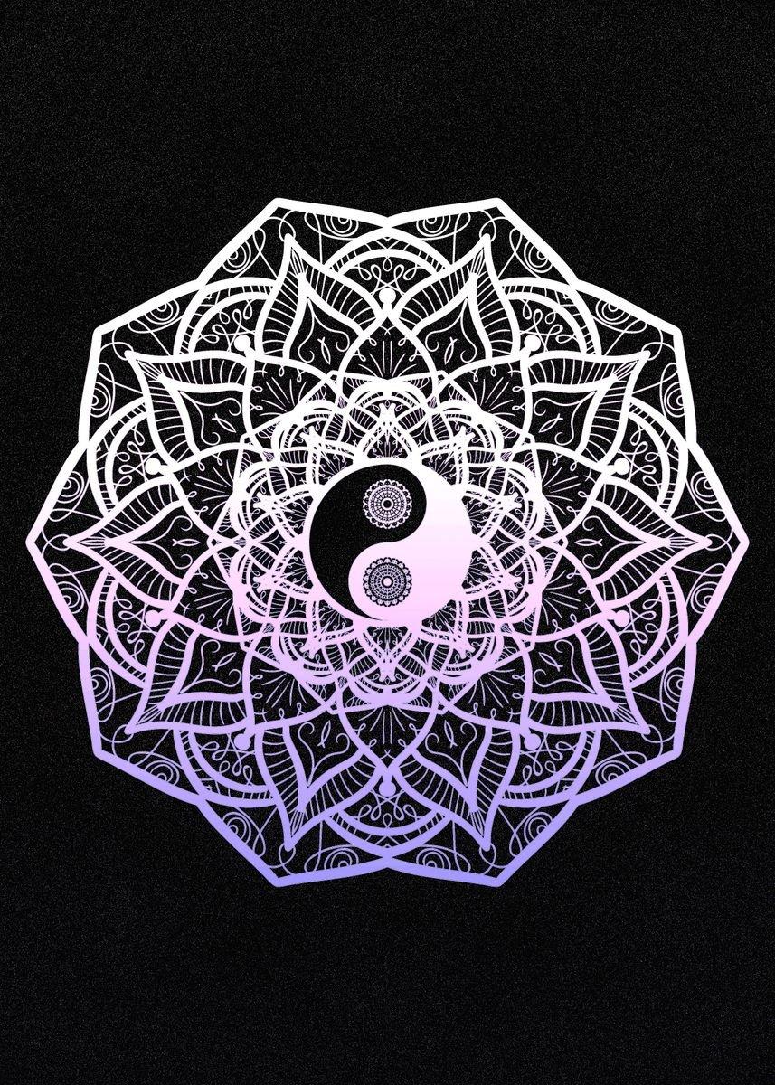 857x1200 Yin Yang Mandala' Poster