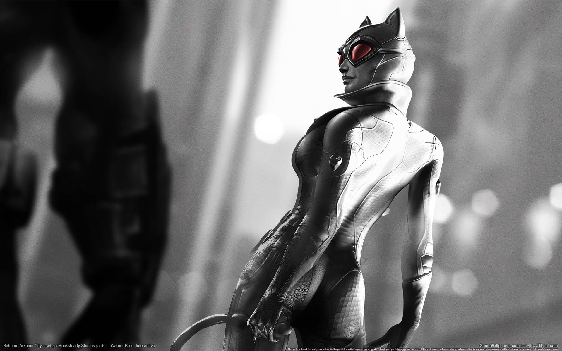 1920x1200 Title Video Game Batman Woman Arkham Knight HD Wallpaper
