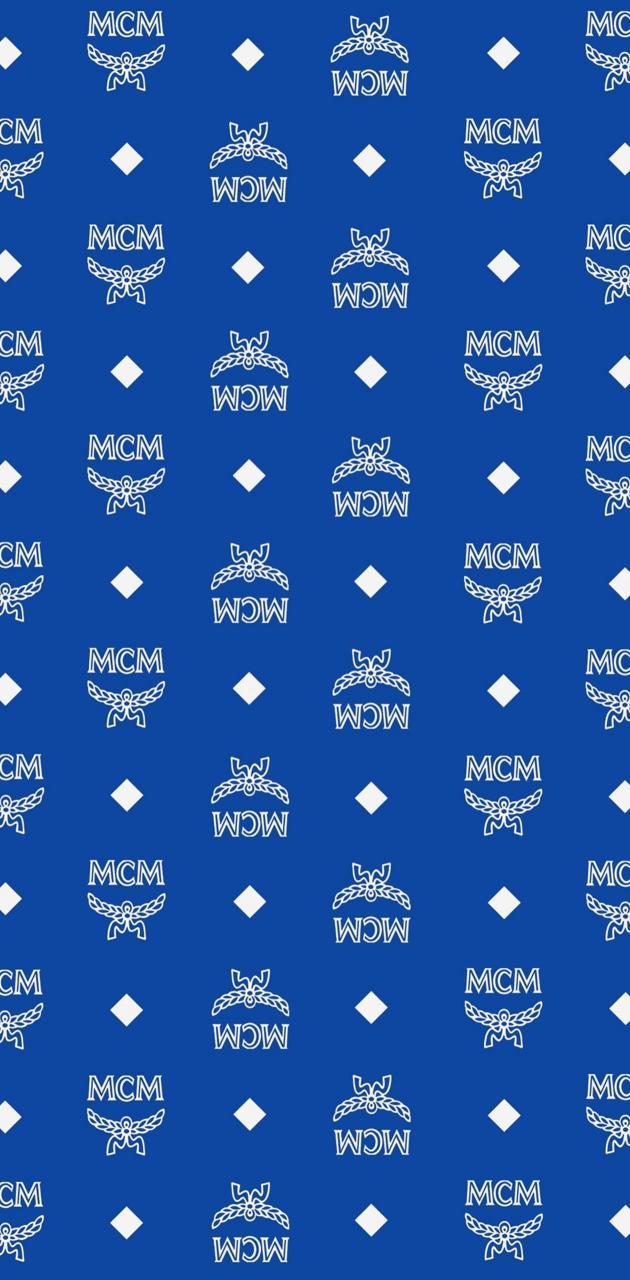 630x1280 Blue MCM Monogram wallpaper