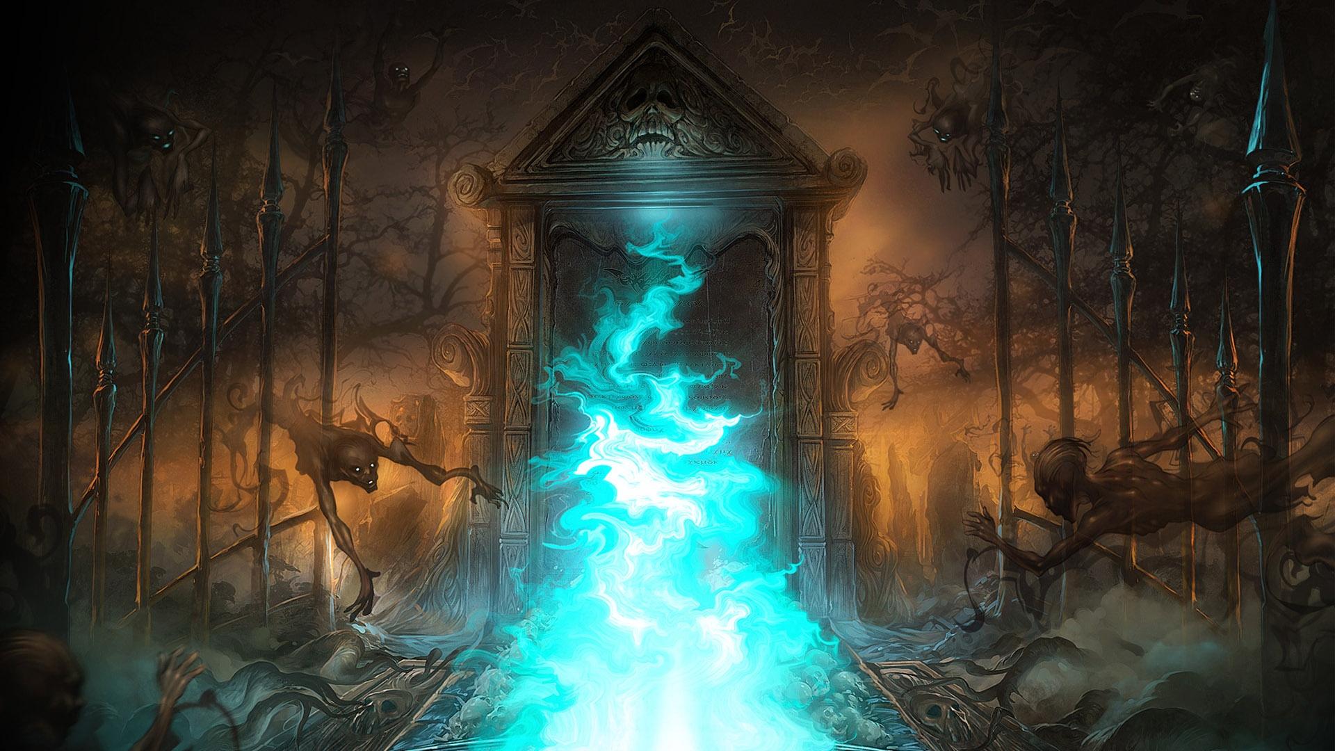 1920x1080 fantasy ghosts fantasy art cemetery