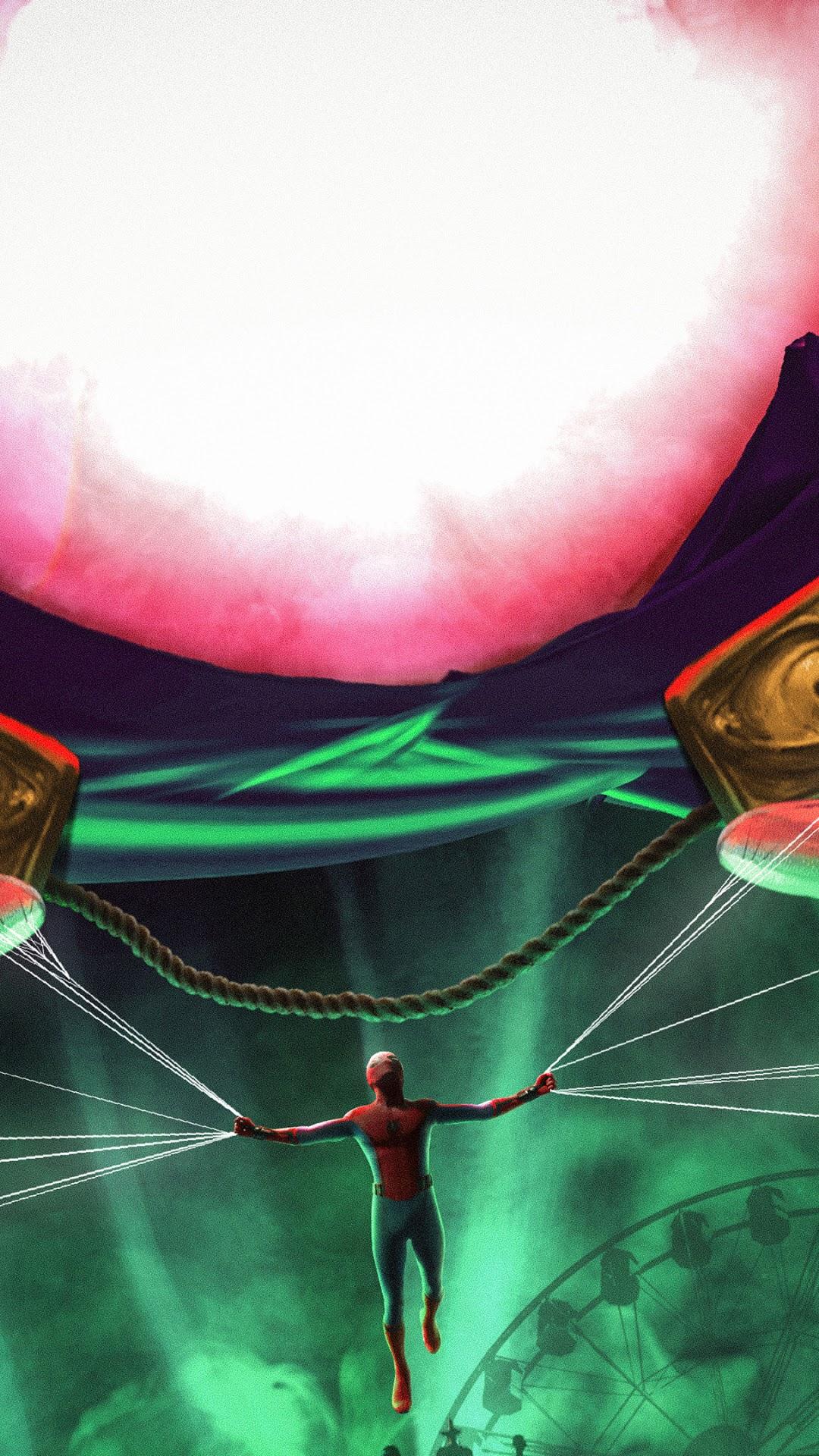 1080x1920 Far From Home, Mysterio And Spider Man, 4k, Man Far From Home