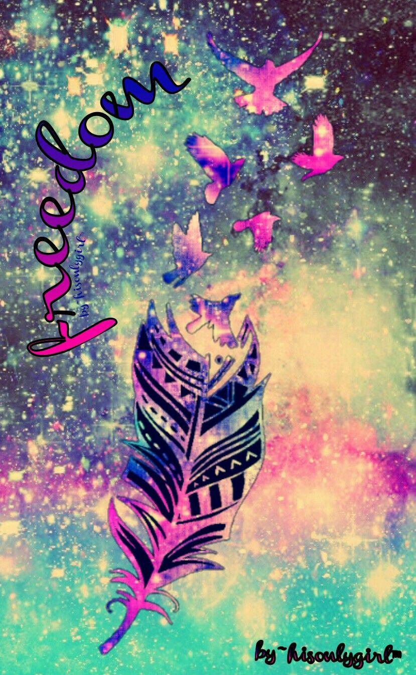 829x1343 Vintage freedom feather galaxy wallpaper I created!. Galaxy wallpaper, Pretty wallpaper, Wallpaper