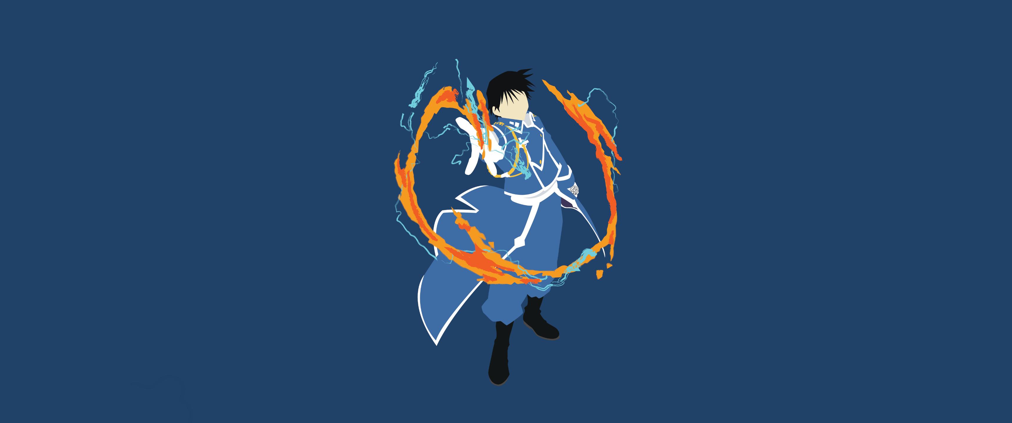 3440x1440 Roy Mustang minimalist HD Wallpaper