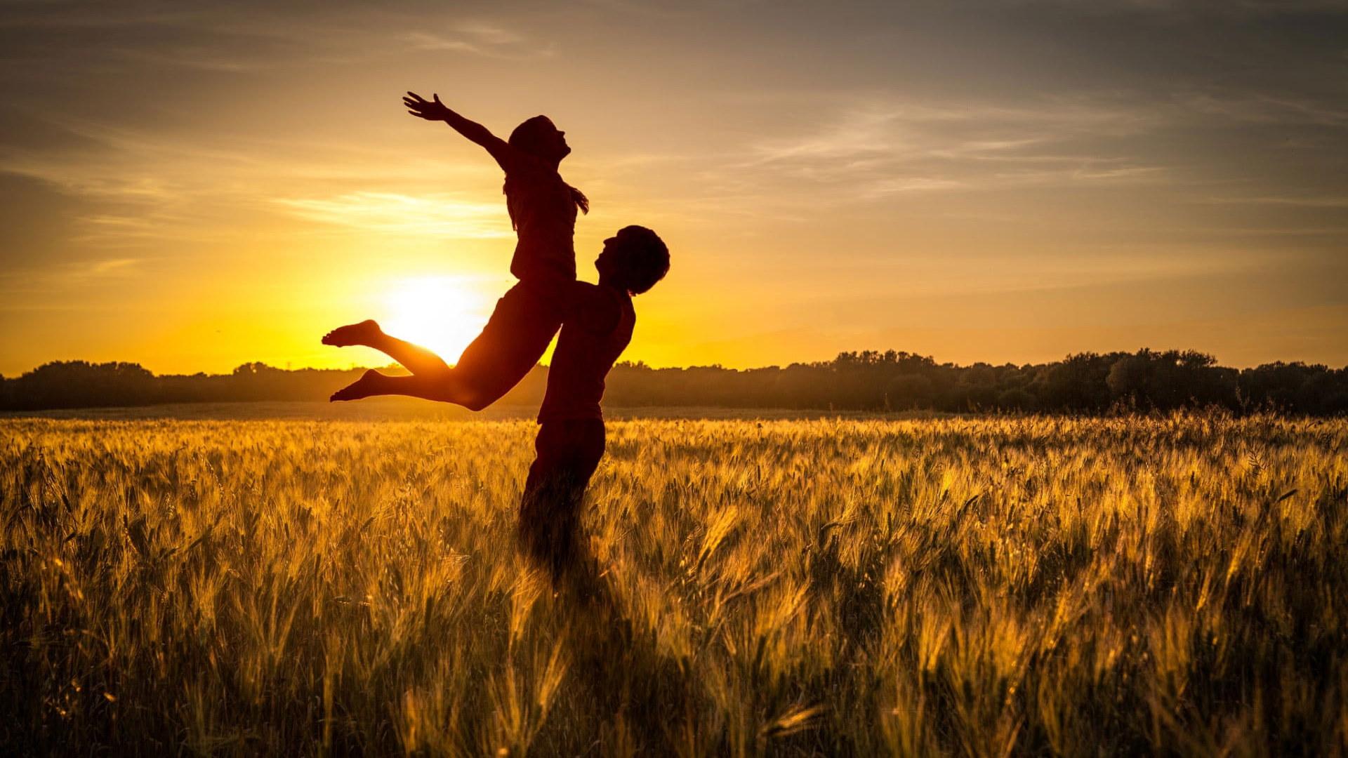 1920x1080 Sunset Romantic Mood wallpaper, green leafed plant, Love, couple, sky, land • Wallpaper For You HD Wallpaper For Desktop & Mobile