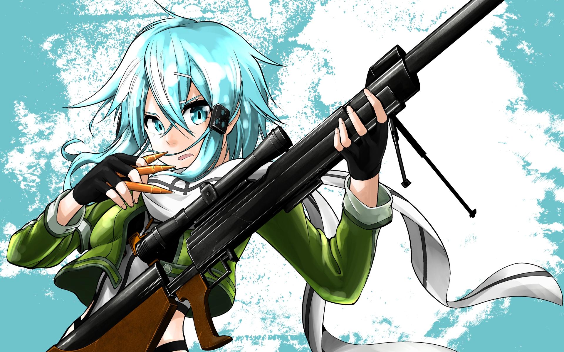 1920x1200 Desktop Wallpaper Asada Shino, Sinon With Gun Anime, HD Image, Picture, Background, Kysjqb