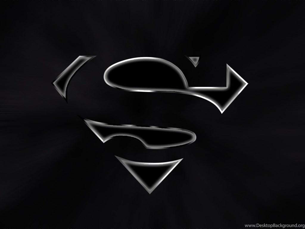 1024x768 Superman Logo Wallpaper Black Desktop Background