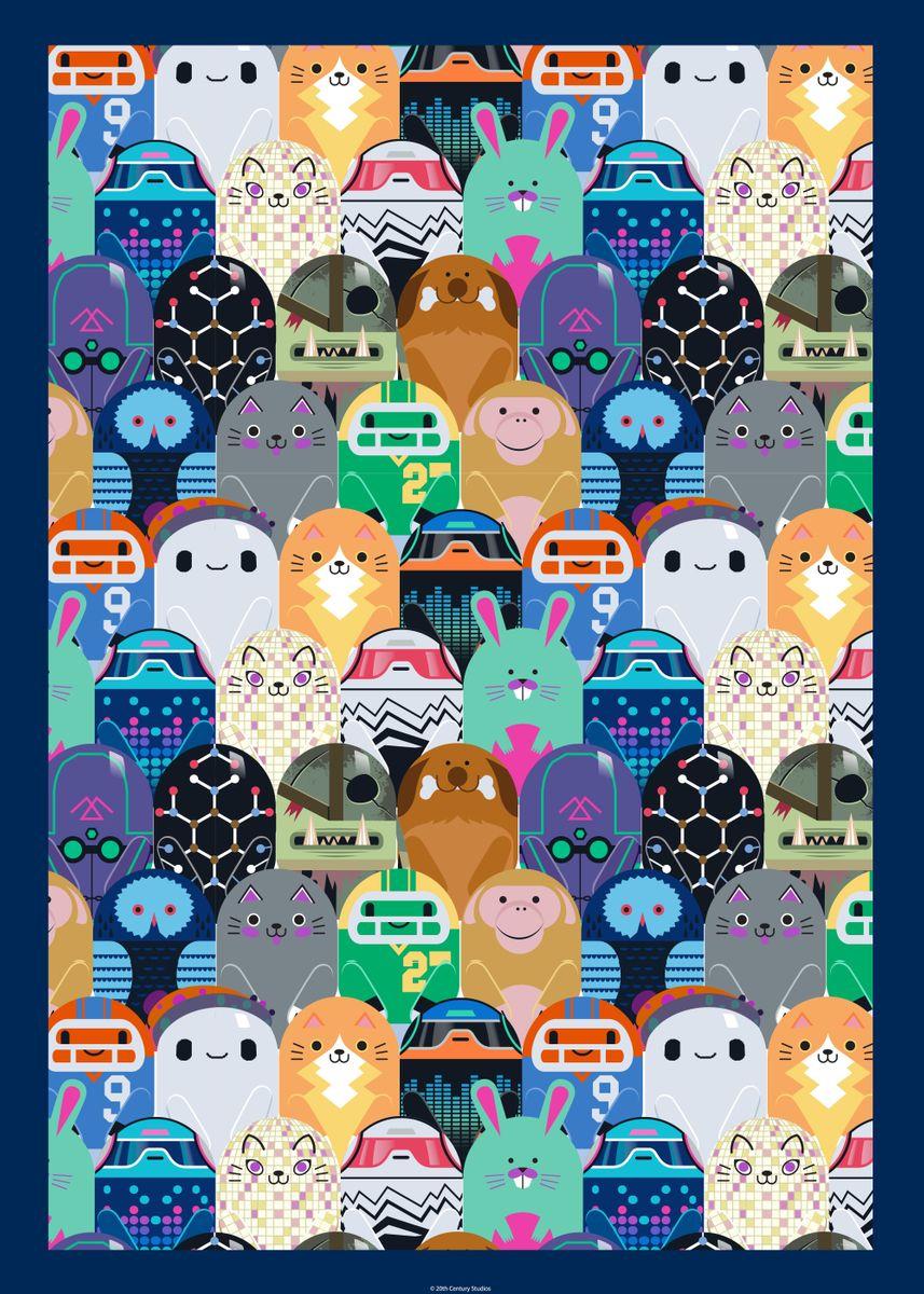 857x1200 B Bots Collage' Poster By Ron's Gone Wrong