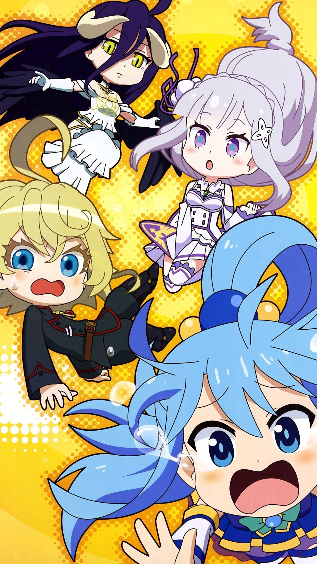 1080x1920 Isekai Quartet Anime. Anime wallpaper, Anime, Anime crossover