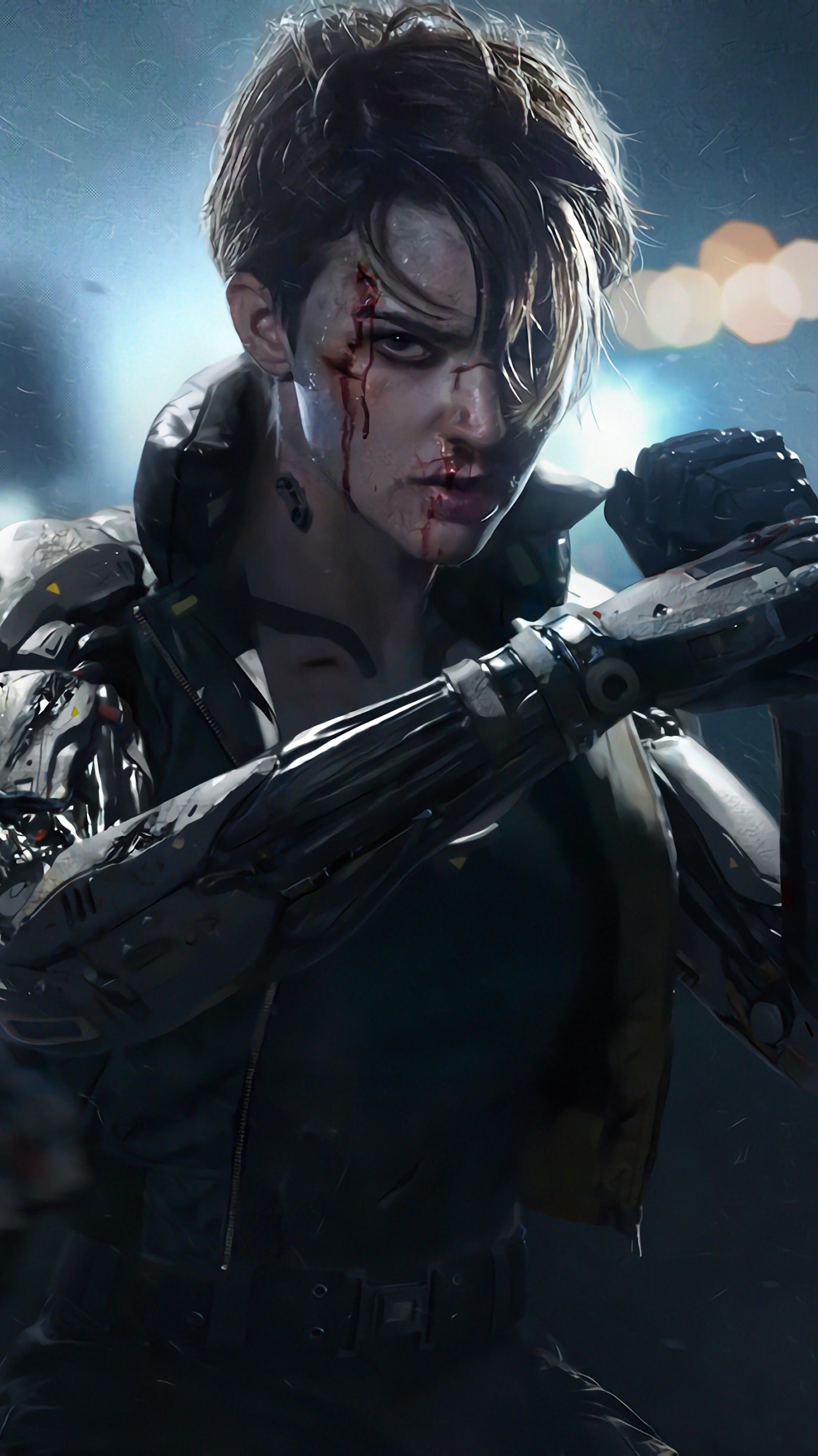 2160x3840 Cyberpunk, Girl, Fighting, Sci Fi, 4K Phone HD Wallpaper, Image, Background, Photo And Picture. Mocah HD Wallpaper