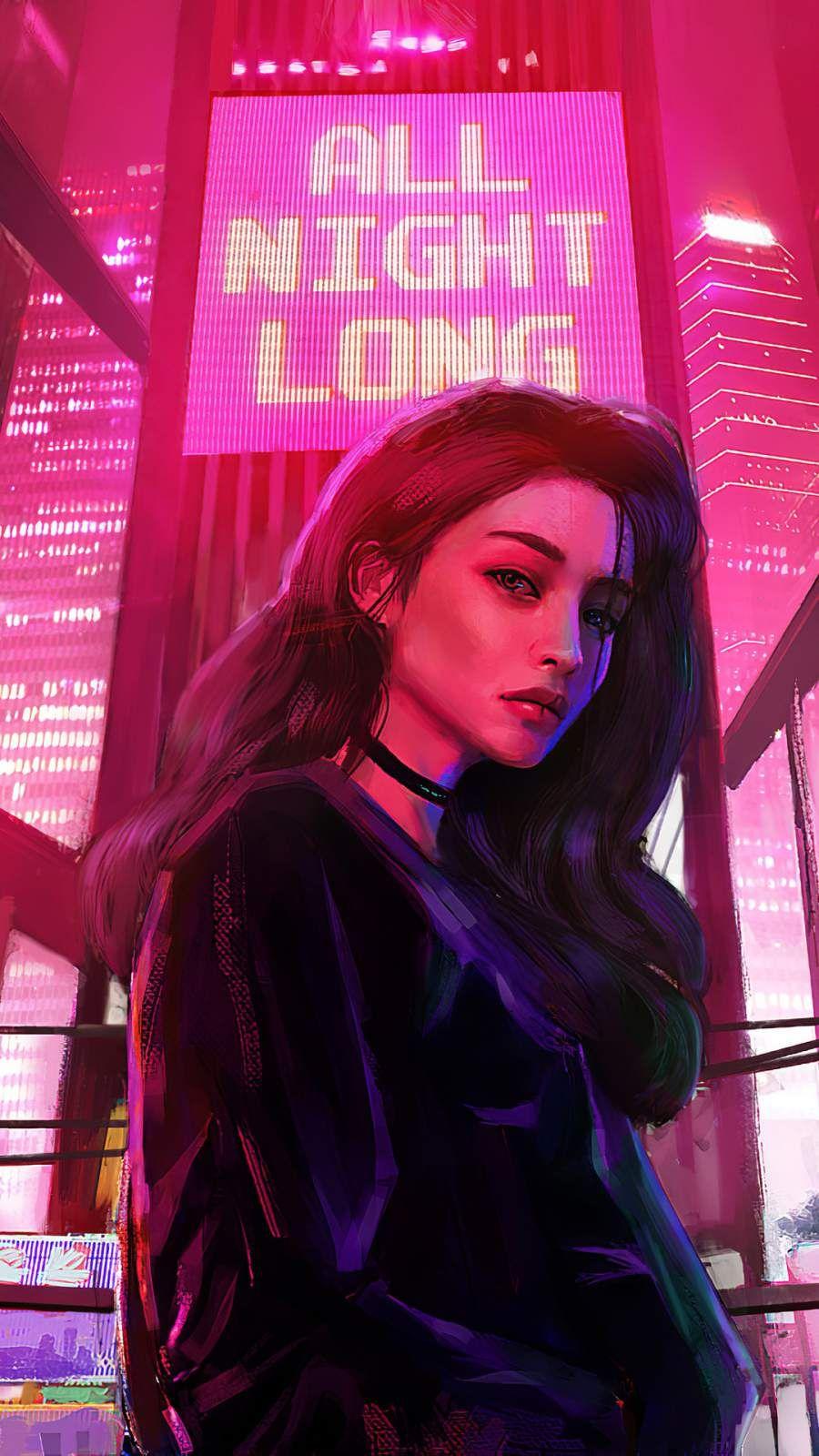 900x1600 Beautiful Girl Wallpaper : iPhone Wallpaper. Digital art girl, Cyberpunk aesthetic, Cyberpunk girl