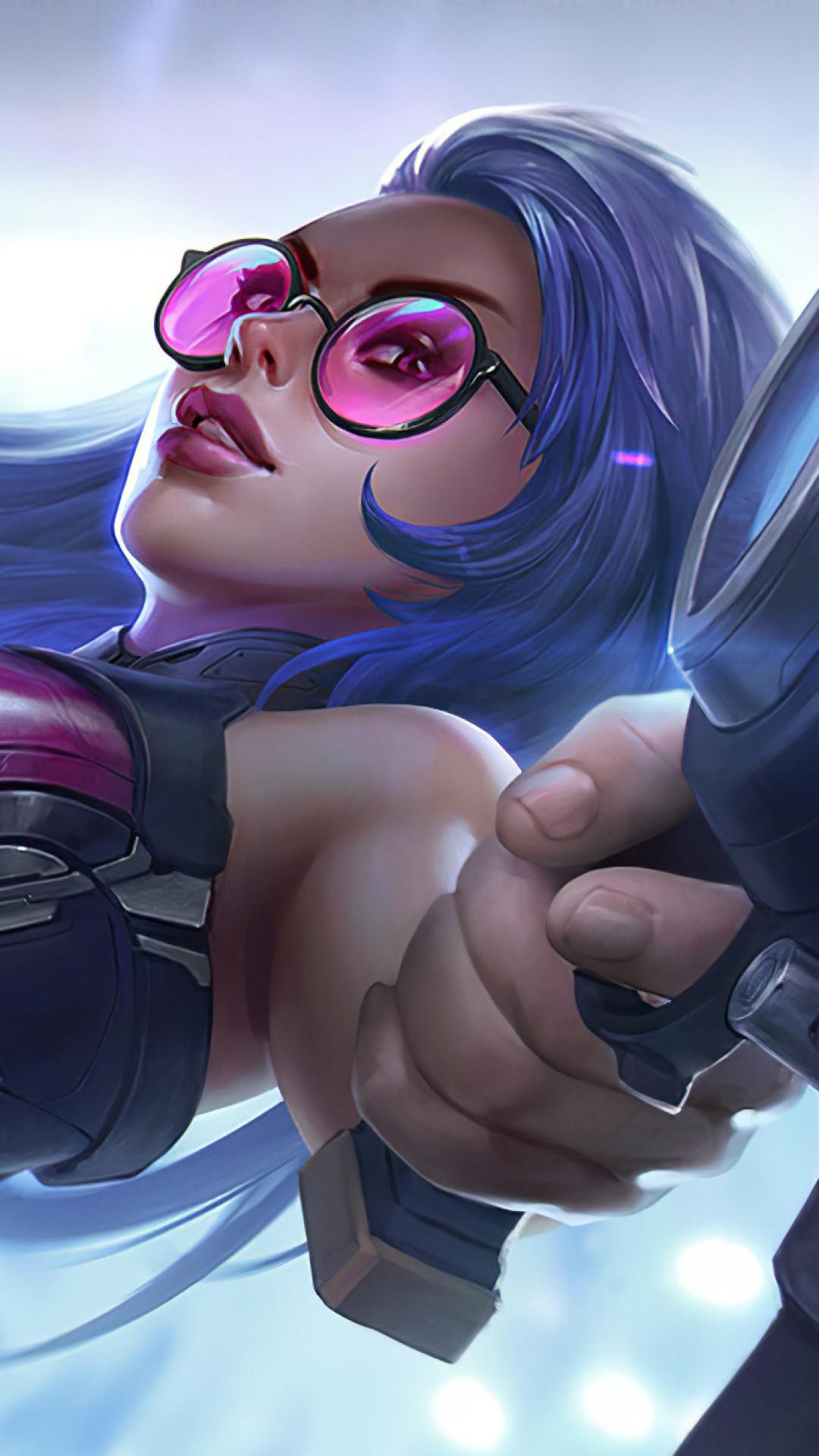 1080x1920 Cyberpunk Girl Wallpaper