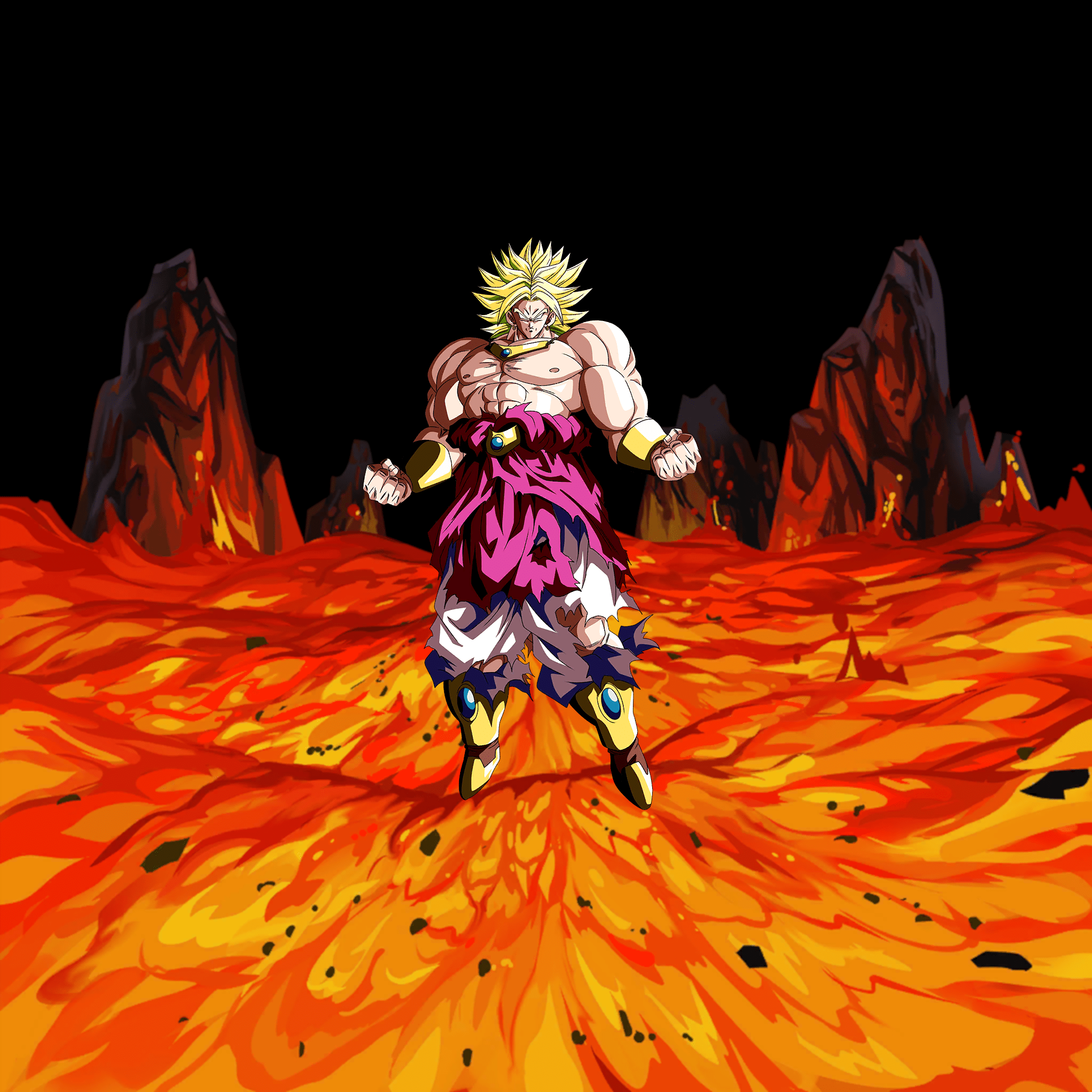 2048x2048 Legendary Super Saiyan Broly Wallpaper: DragonballLegends