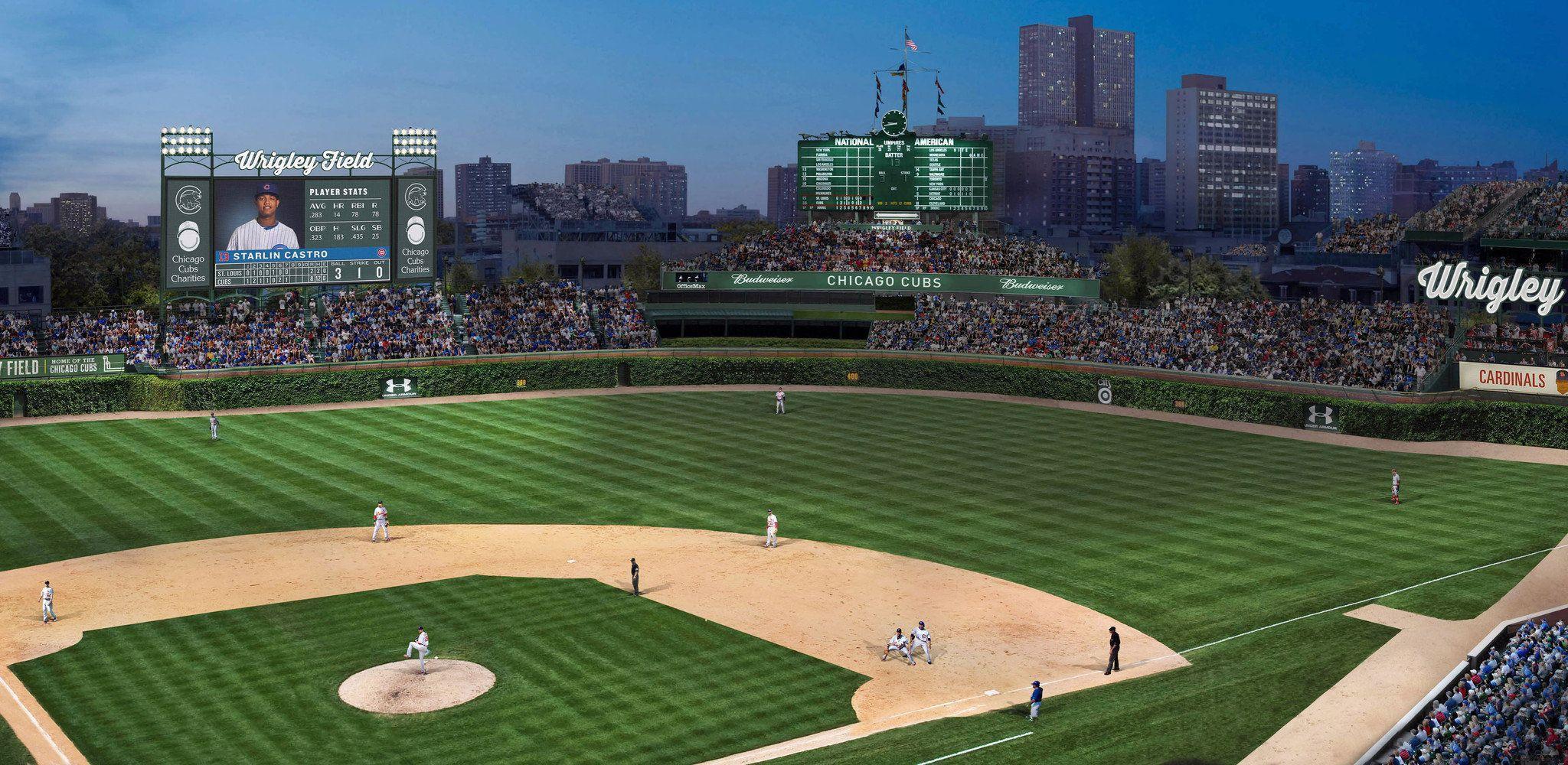 2048x1000 Wrigley Field Wallpaper HD