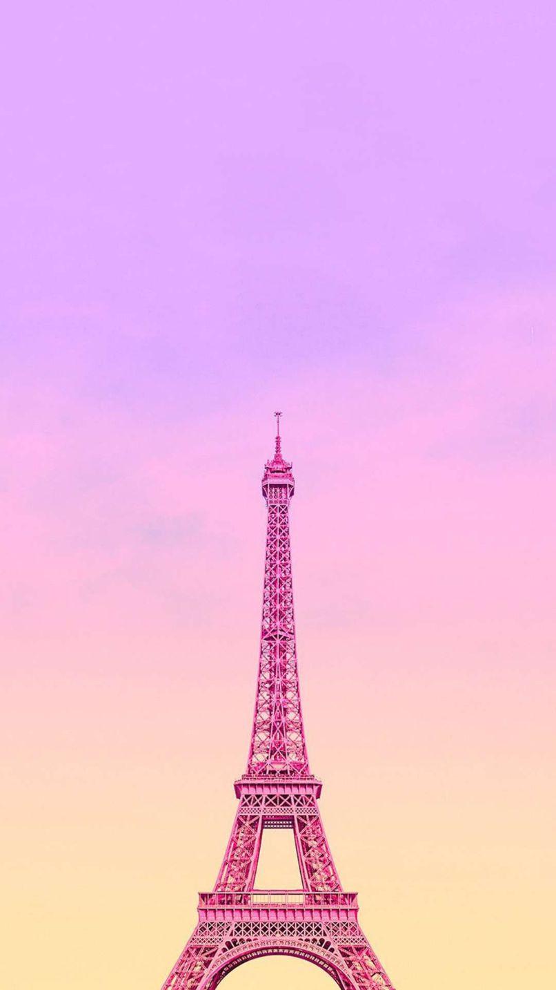 806x1433 Wallpaper Paris Cute Pink