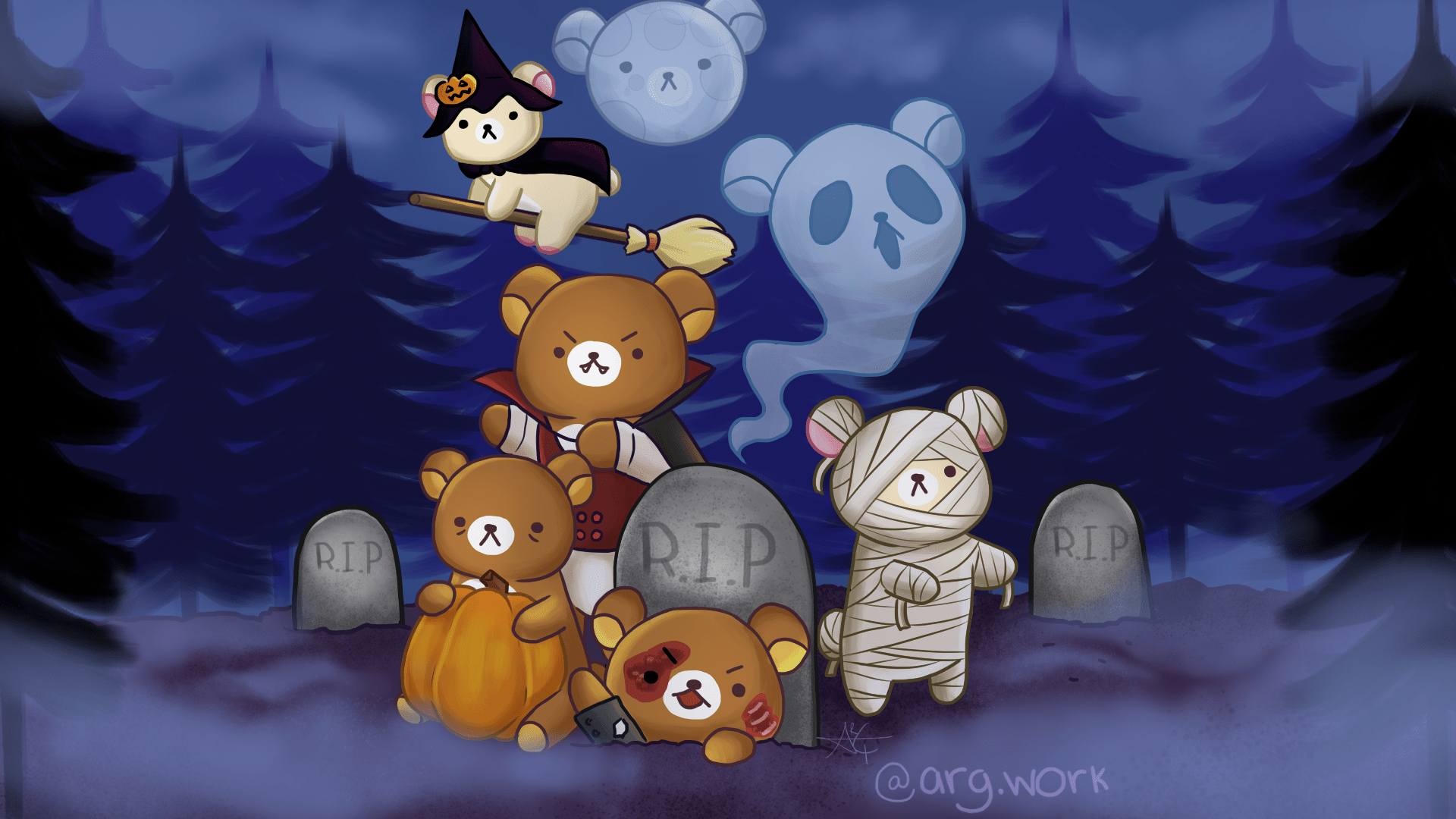 Halloween Rilakkuma Wallpapers Top Free Halloween Rilakkuma