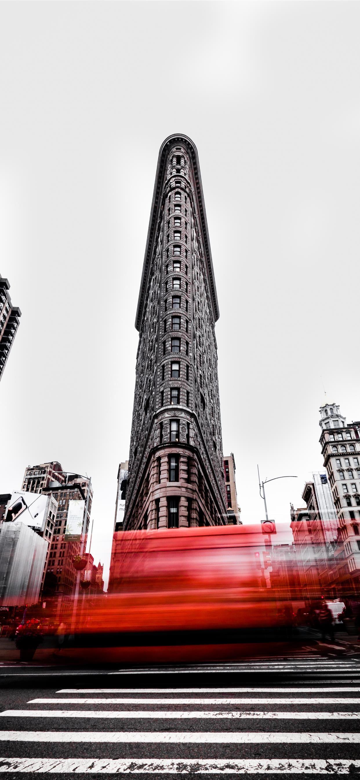 1242x2688 The Flatiron Building New York City iPhone SE Wallpaper Free Download