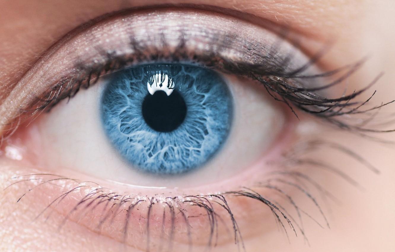1332x850 Wallpaper woman, blue, eyes image for desktop, section макро