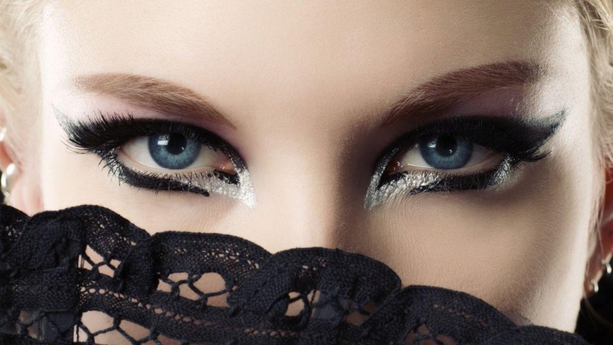 1244x700 Eye eyes woman makeup look face wallpaperx1080