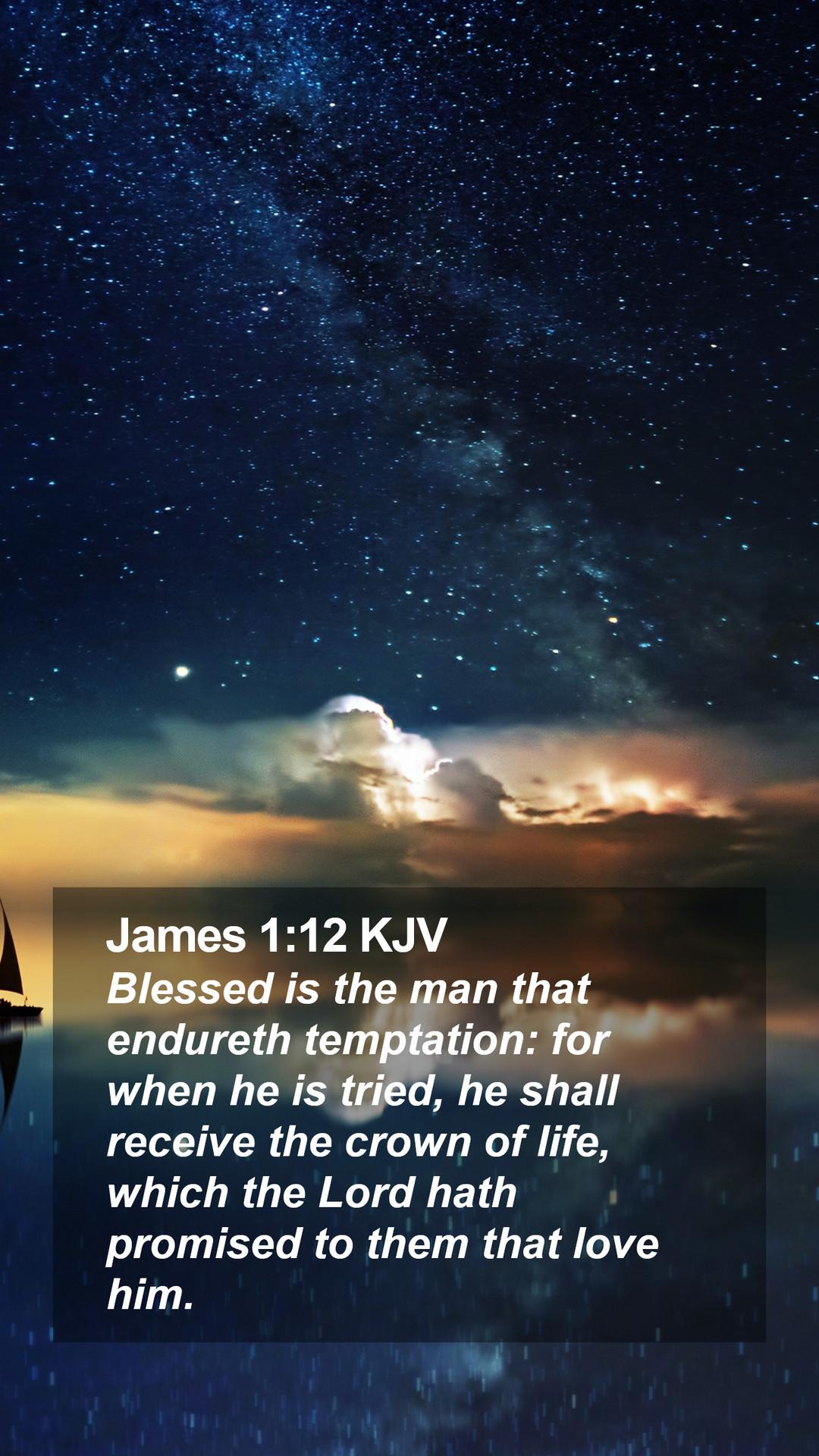 1080x1920 James 1:12 KJV Mobile Phone Wallpaper