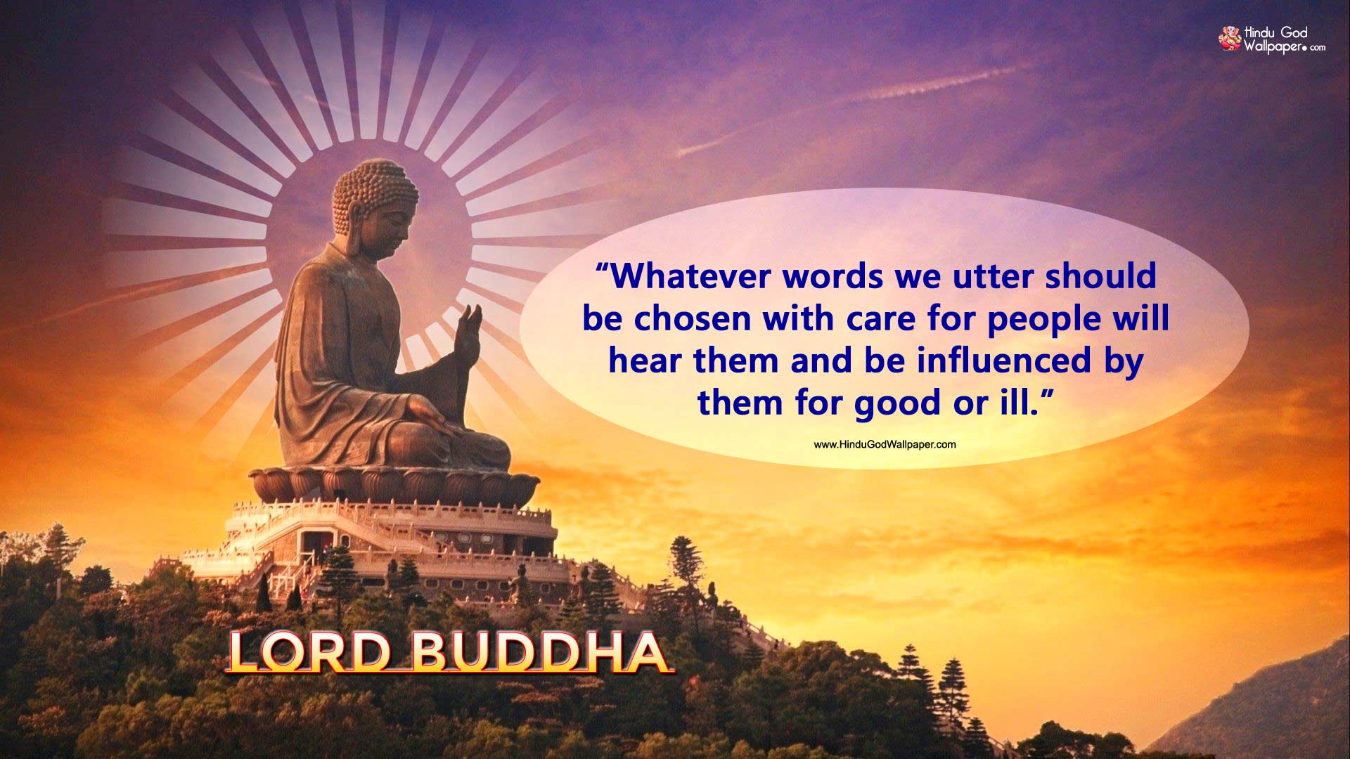 1920x1080 Hd Photo Of Buddha With Quotes HD Wallpaper