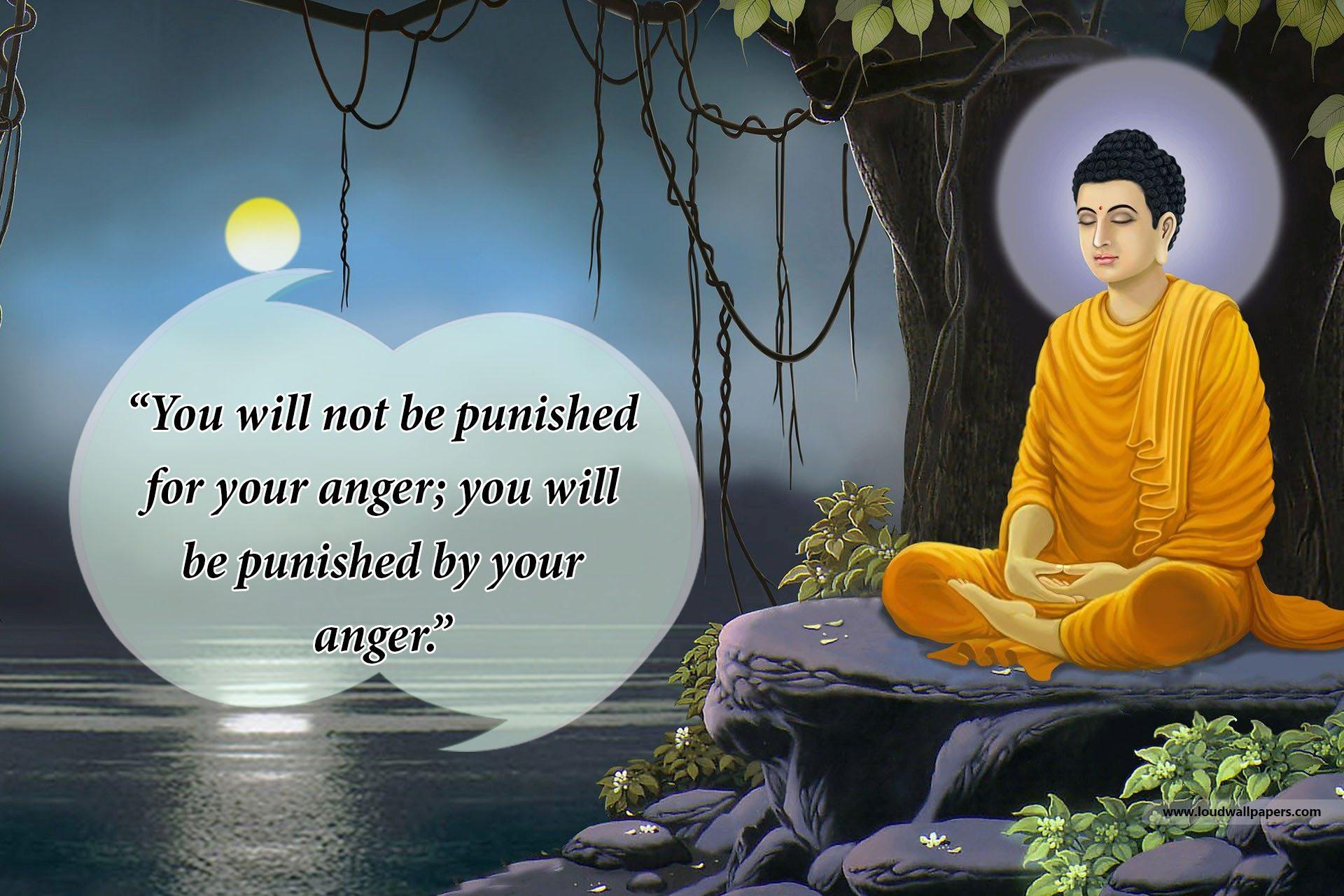 1920x1280 Amazing Gautam Buddha HD Wallpaper with Quotes