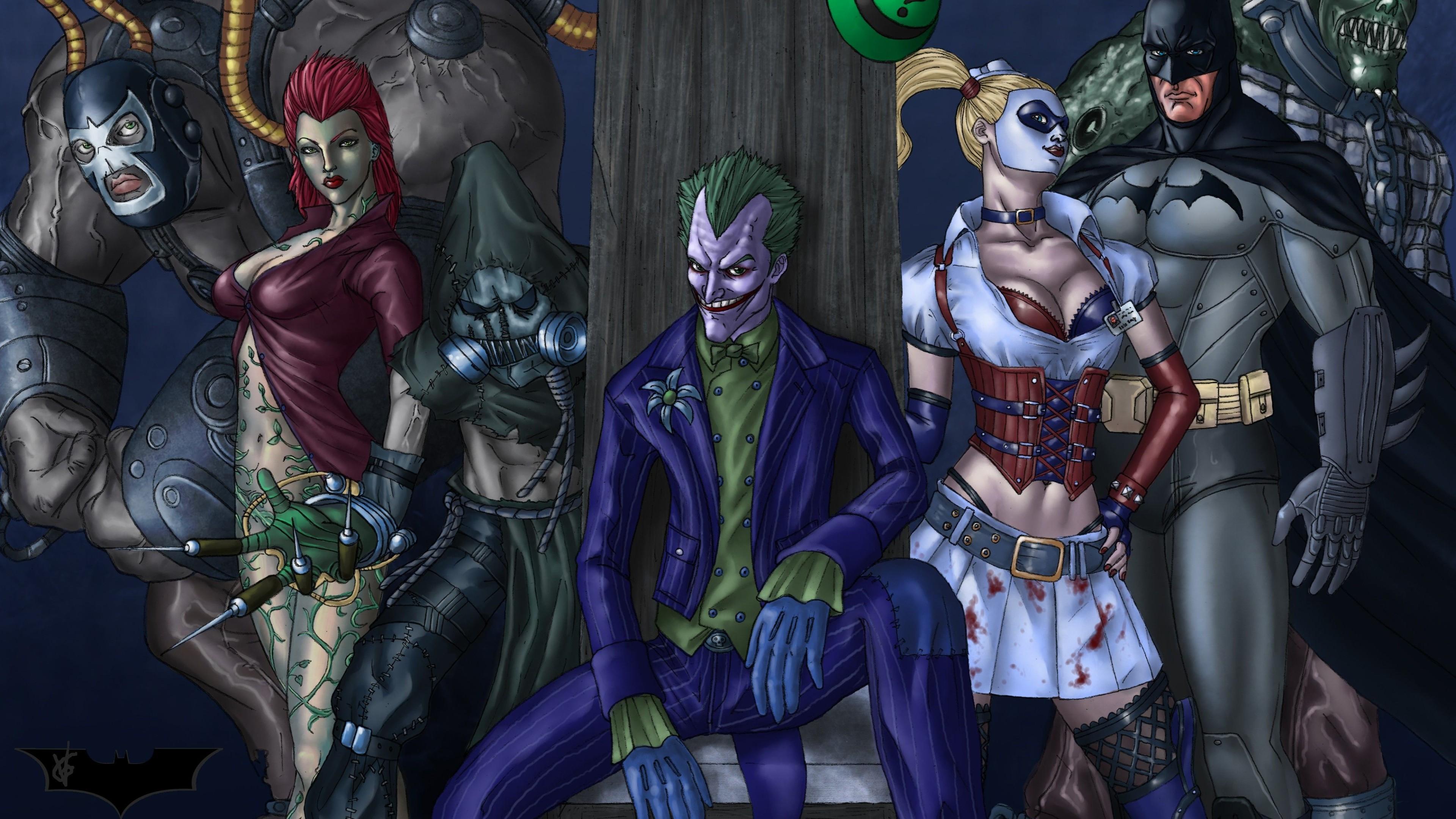 3840x2160 Batman Arkham Asylum Villains