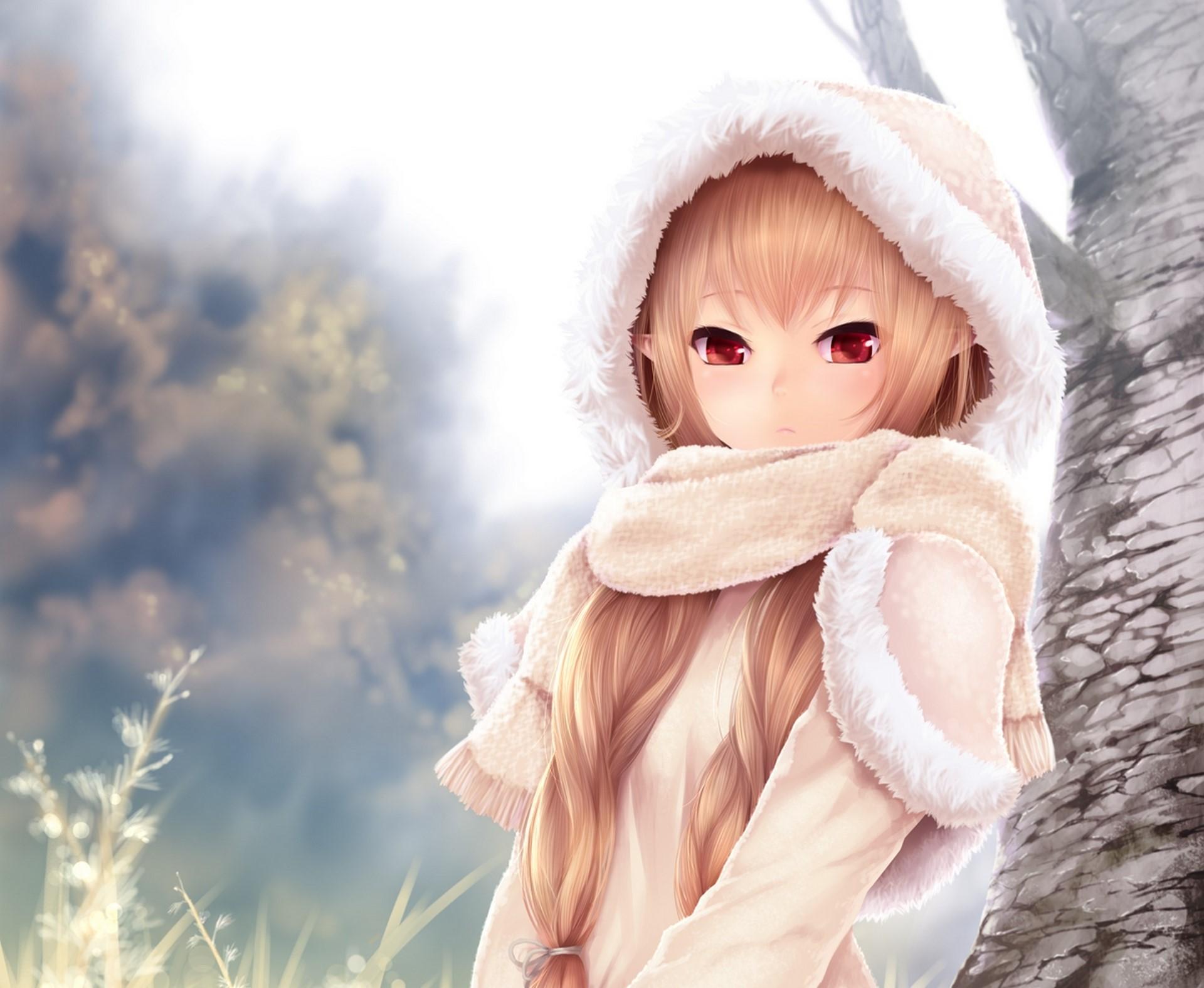 1920x1575 Girl, Anime, Winter, Art wallpaper. Mocah HD Wallpaper