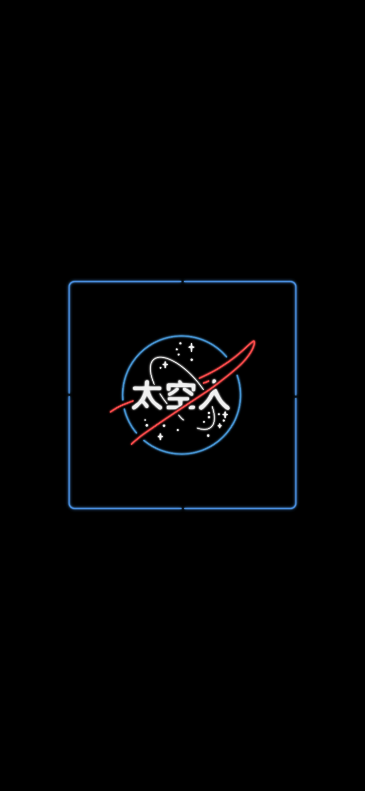 750x1624 Astronaut Neon Sign: iphonexwallpaper
