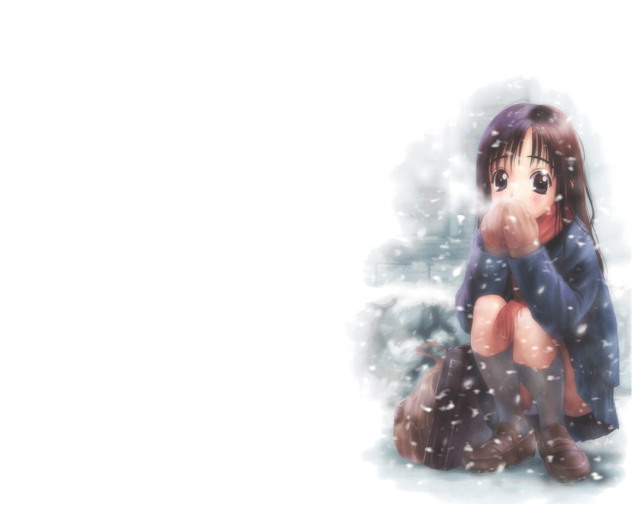 1280x1024 Animated winter wallpaper. Anime snow, Winter wallpaper, Animation