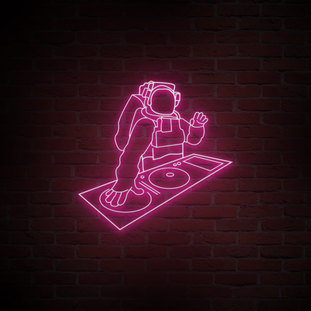 1080x1080 ASTRONAUT DJ' Neon Sign