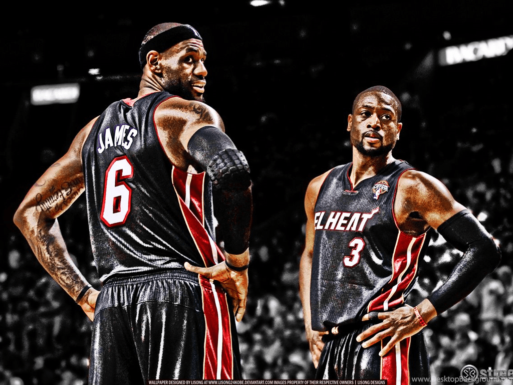 1024x768 Lebron James Heat Wallpaper 2013 Lebron And Dwade Wallpaper Miami Heat Desktop Background