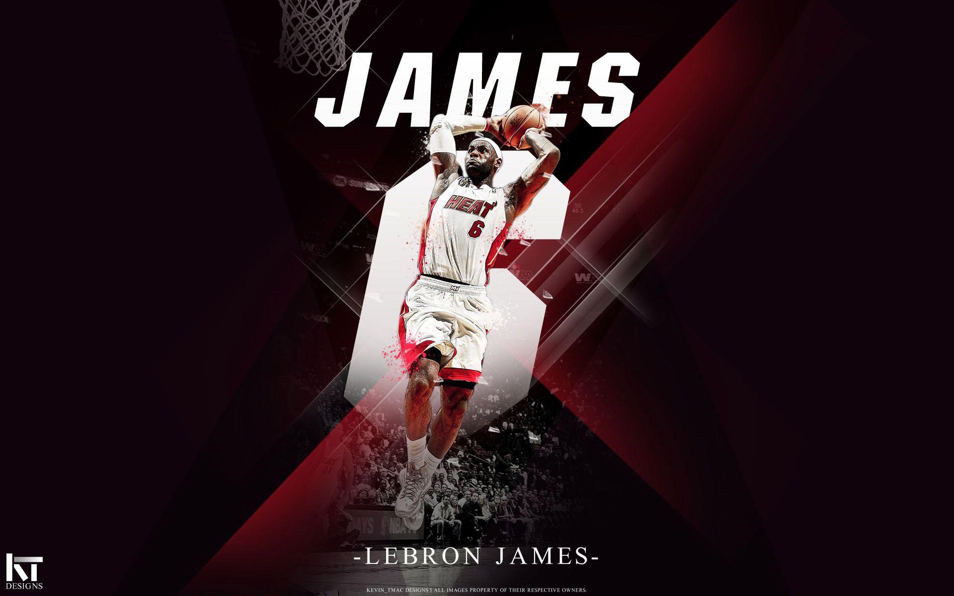1920x1200 LeBron James Heat Wallpaper Dunking