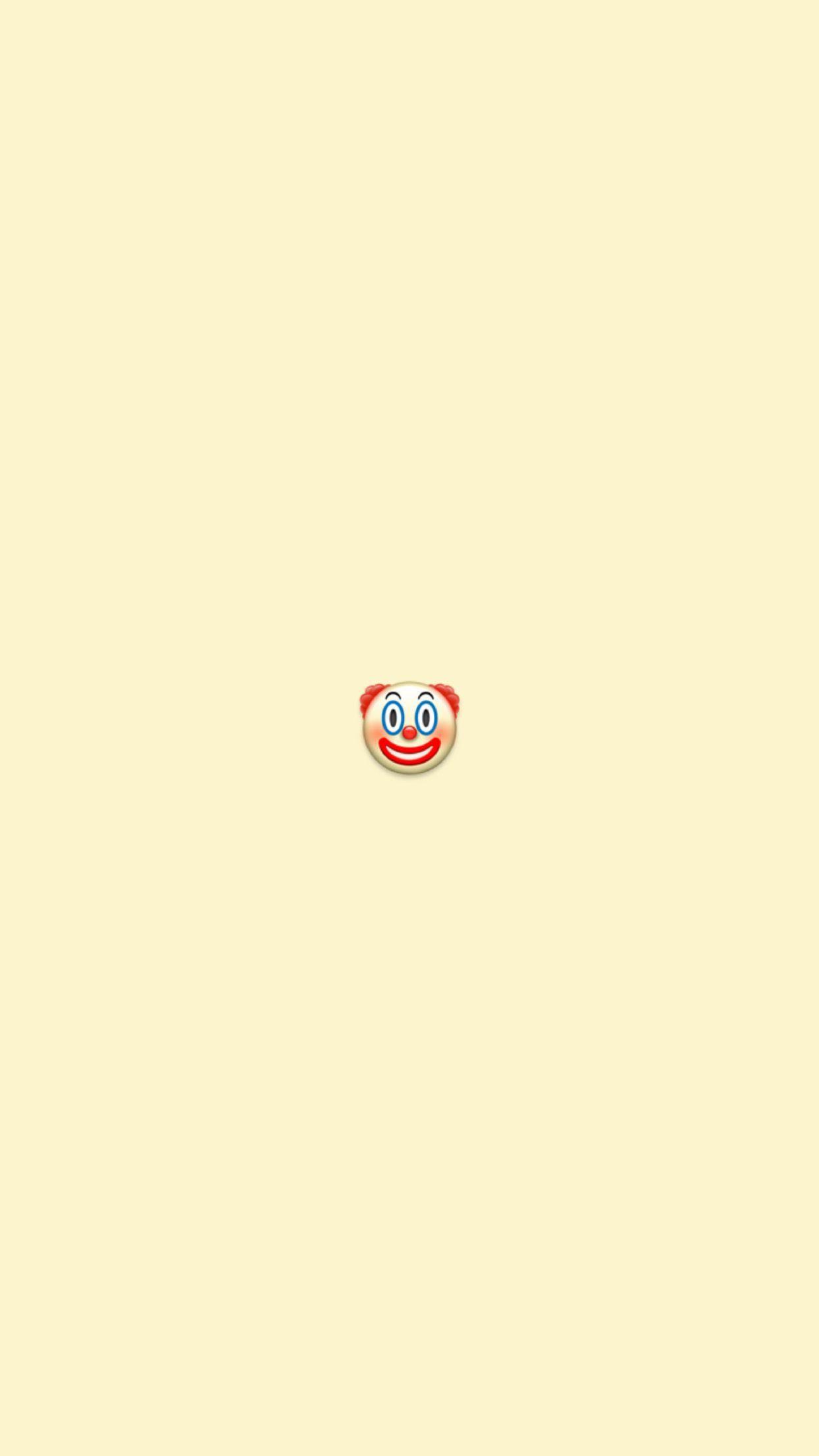 1242x2208 Clown Emoji Wallpaper