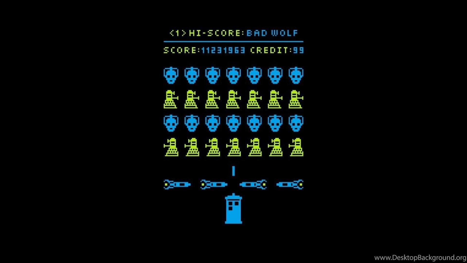 1920x1080 Dalek Cybermen Space Invaders Doctor Who Wallpaper Desktop Background