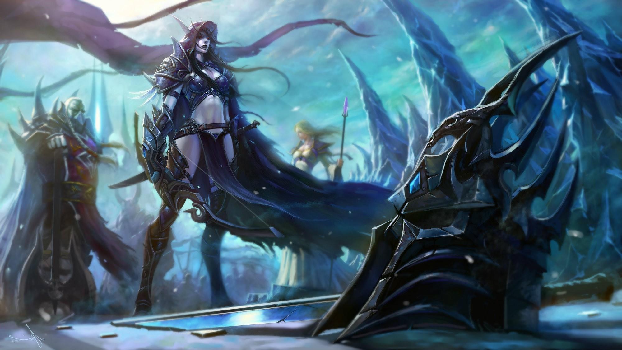 2000x1125 world of warcraft lich king varok saurfang jaina proudmoore wallpaper