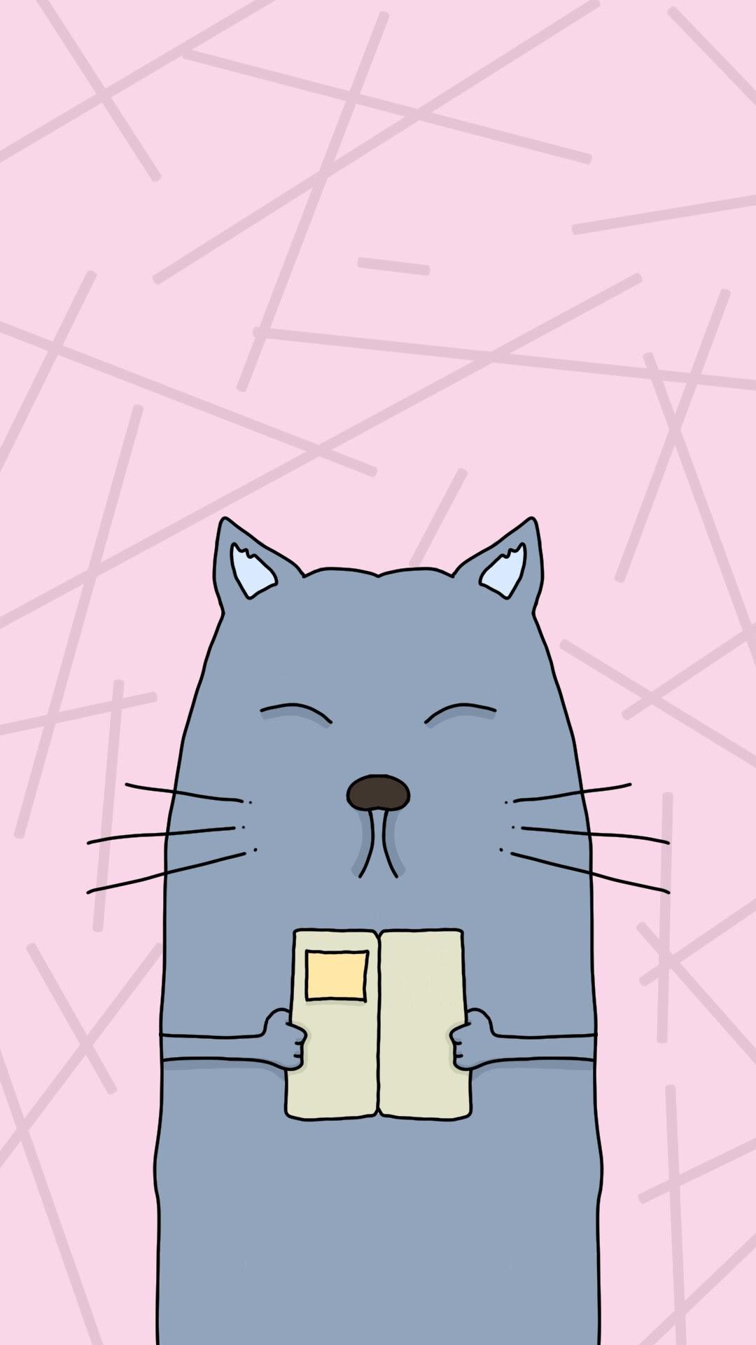 Cute Cartoon Cat iPhone Wallpapers - Top Free Cute Cartoon Cat iPhone