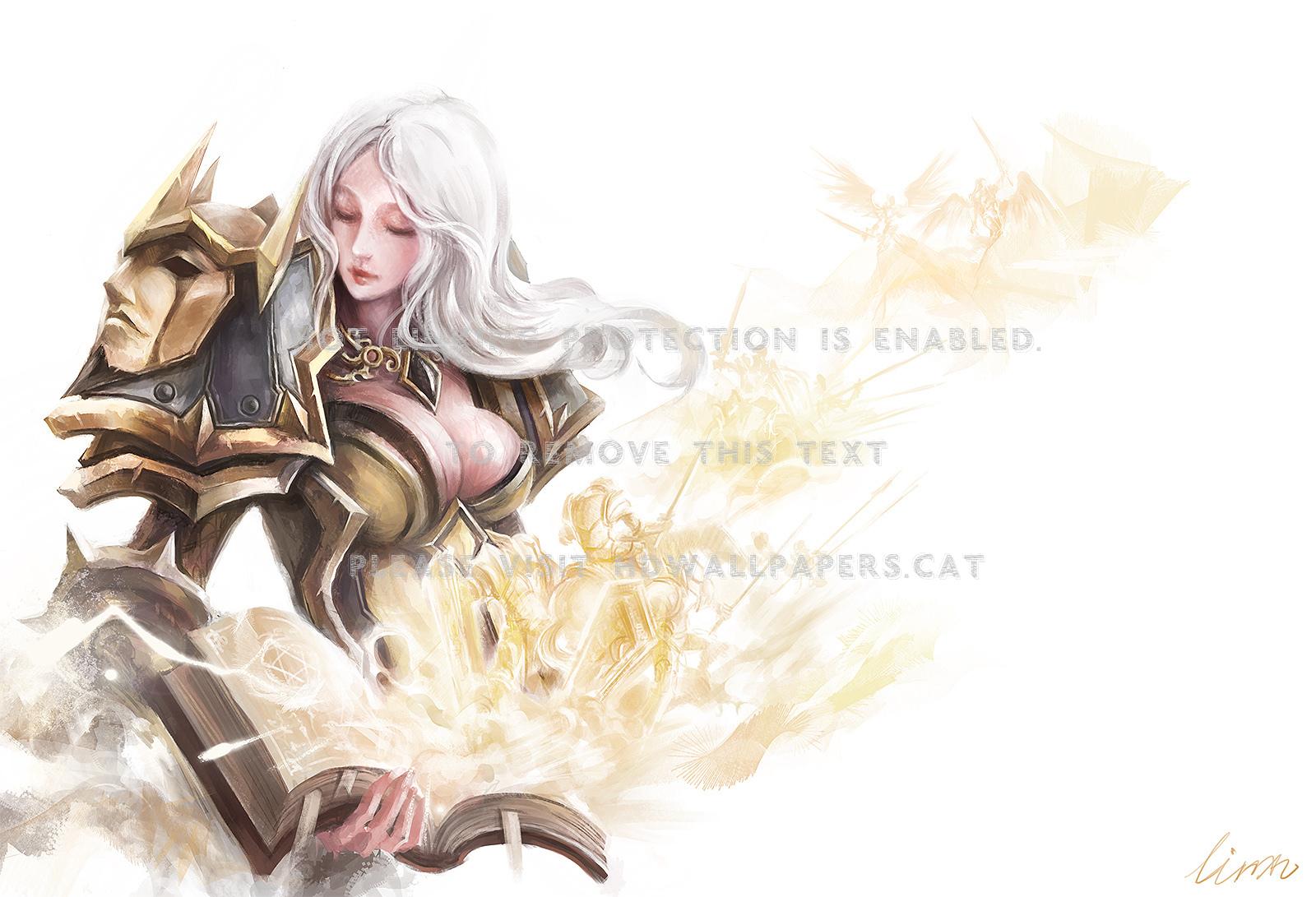 1600x1091 beautiful priest fan art wow girl white of