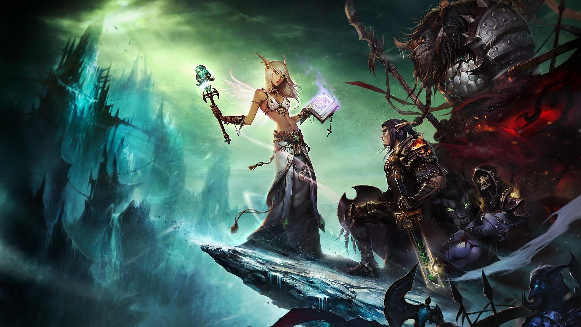 1920x1080 Warcraft Taurens Video Games Priest Blood Elf Horde World Of Warcraft Wallpaper:1920x1080