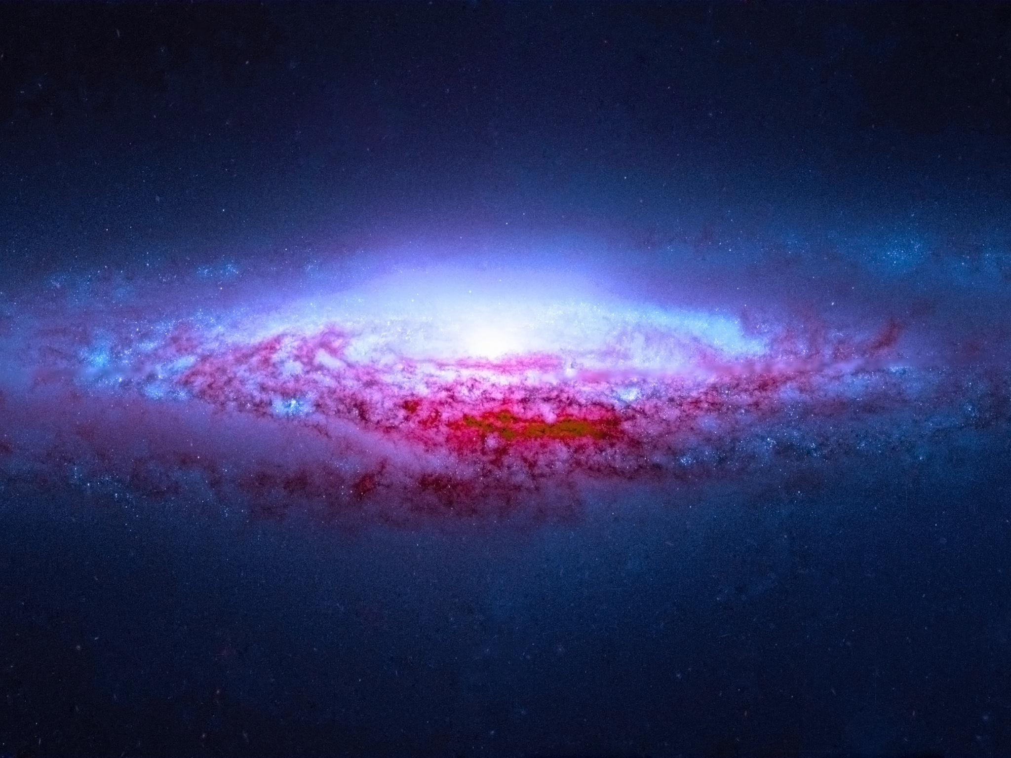 2048x1536 Spiral galaxy Wallpaper 4K, Astronomy, Universe, Colorful, Vivid, Space
