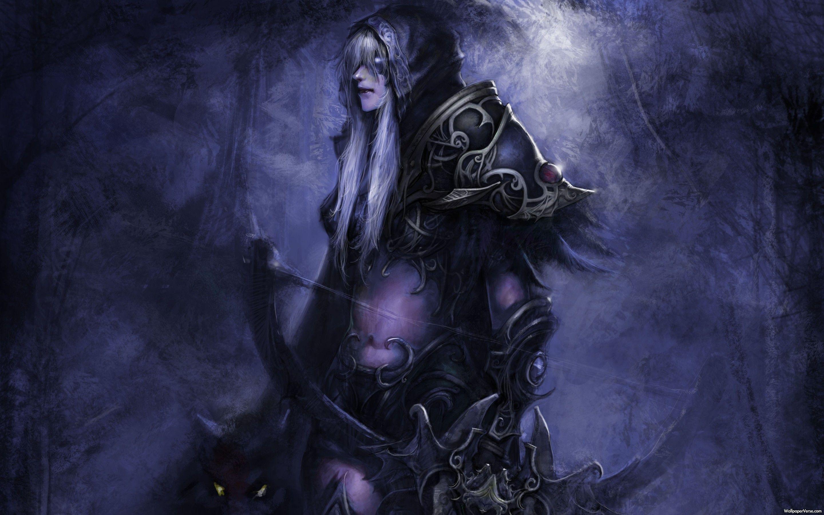 2880x1800 Night Elves, elves, blonde, bows, elven ears (2880x1800px) on
