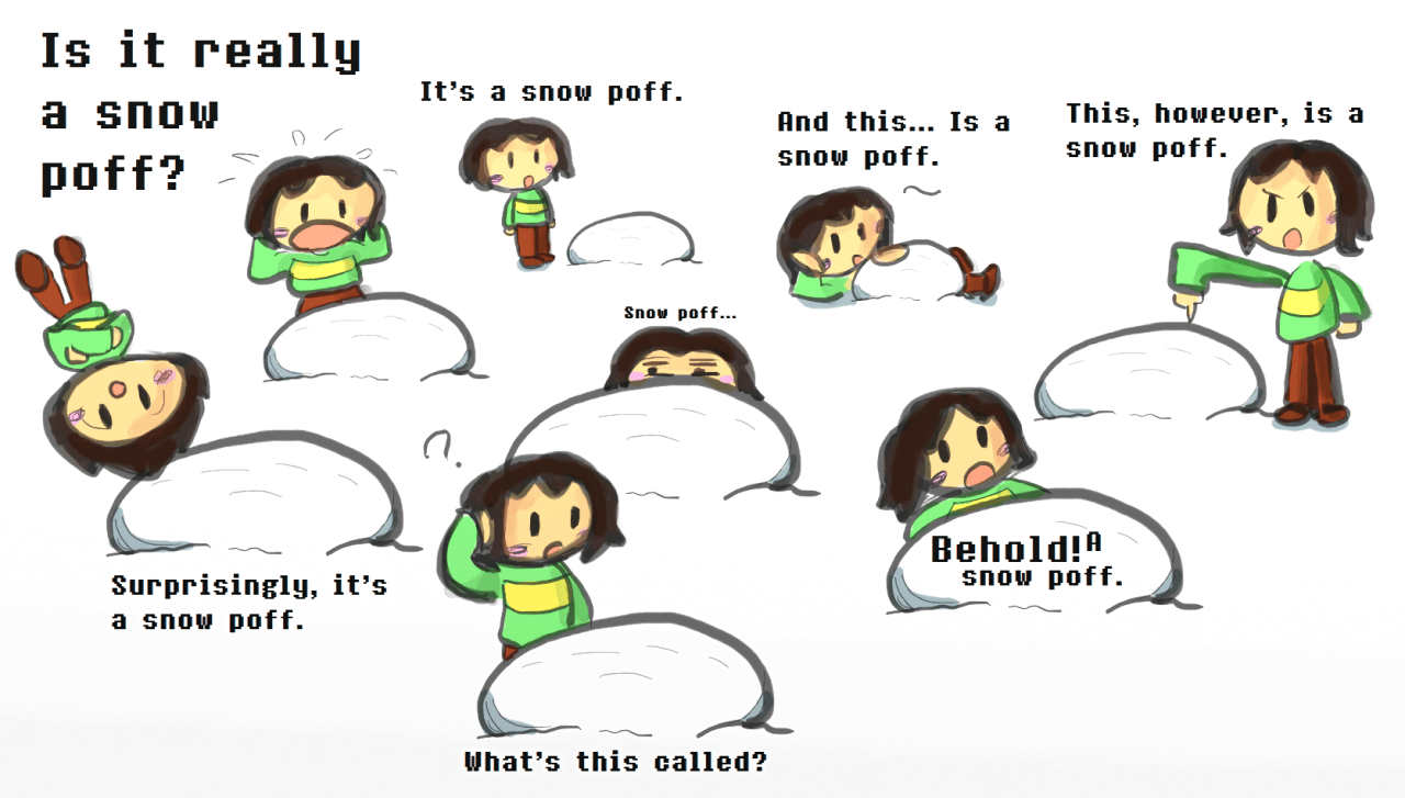 1280x727 Chara Dreemurr explaining Snow Poffs