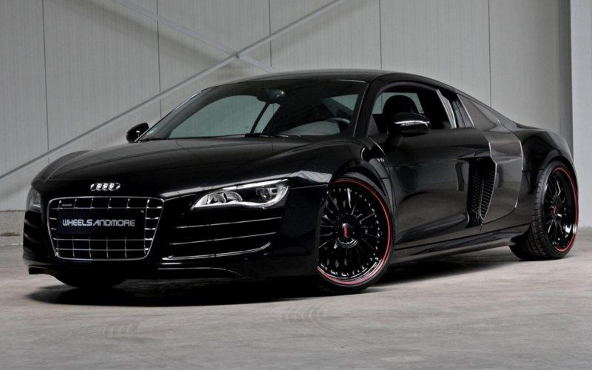 1921x1200 Matte Black Audi R8 Wallpaper