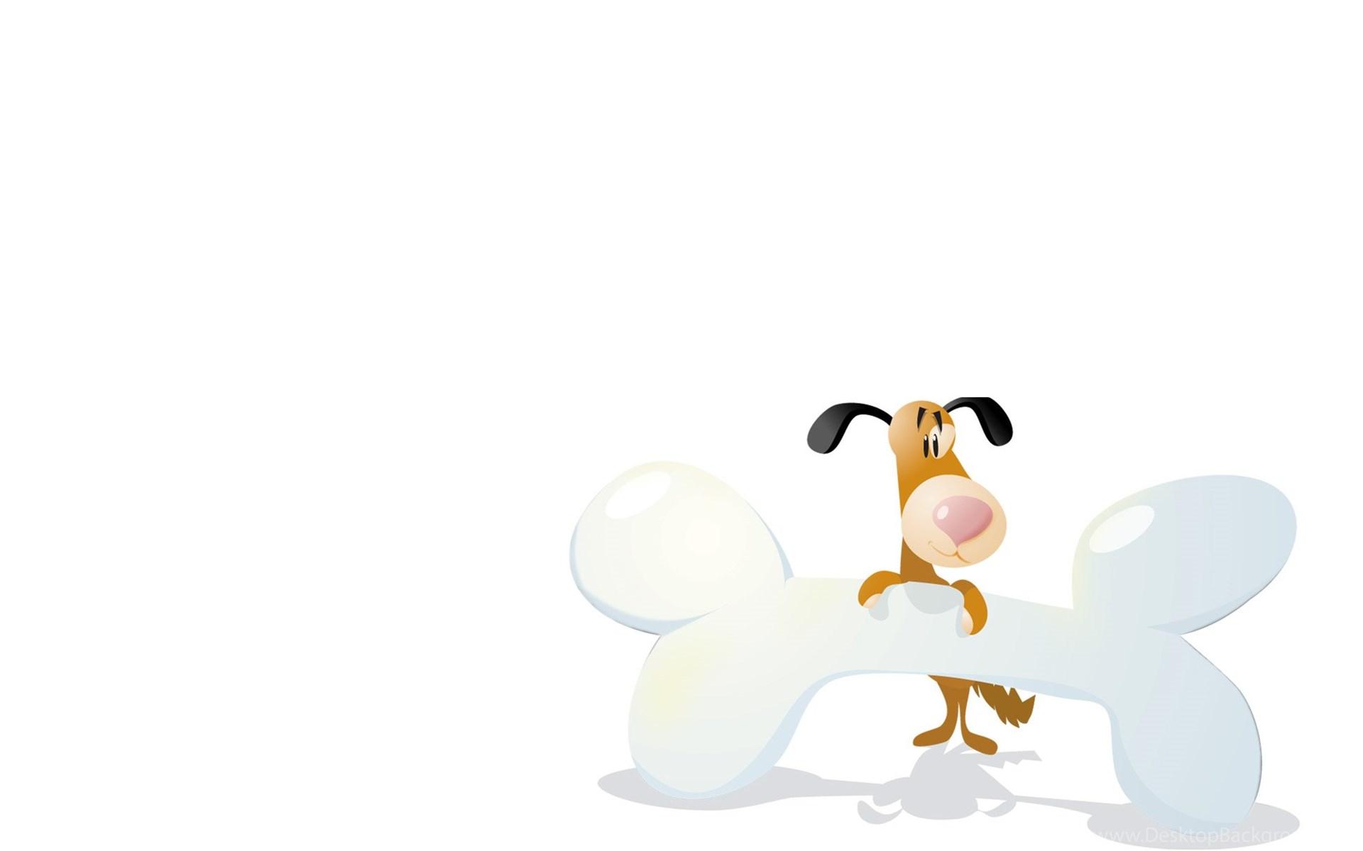 1920x1200 Cartoon Dog With Bone Free Animals Wallpaper Image With Dogs Desktop Background