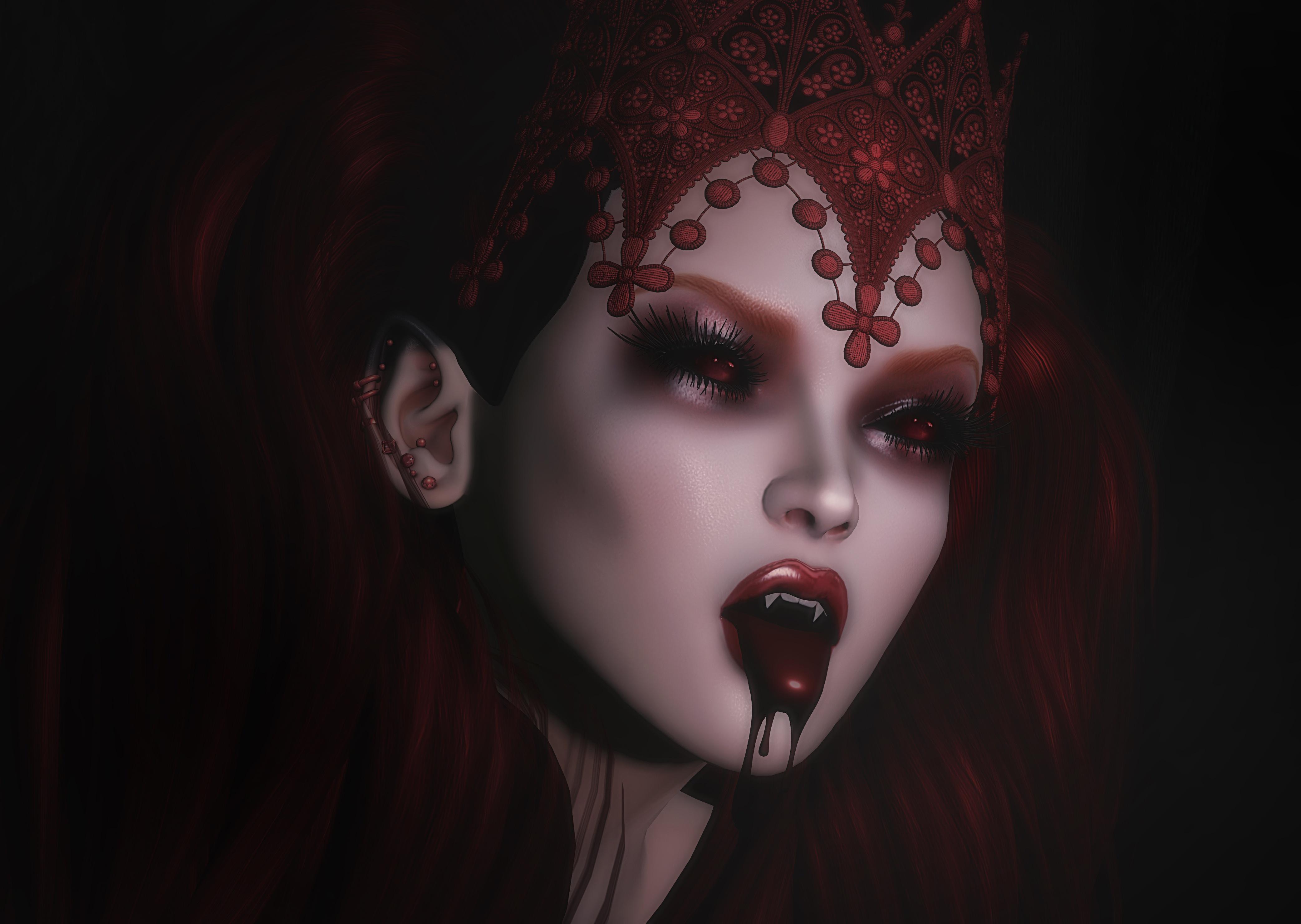 4168x2960 Blood Dark Fantasy Vampire Woman Wallpaper:4168x2960