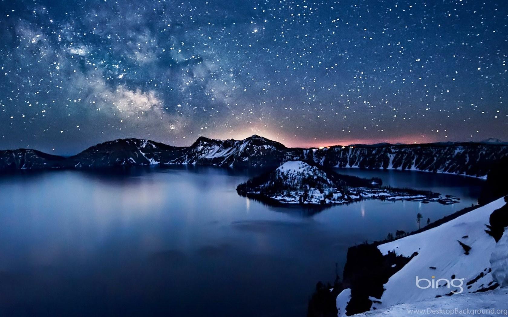 1680x1050 Northern Lights, Starry Sky, Lake, Mountain, Northern. Desktop Background